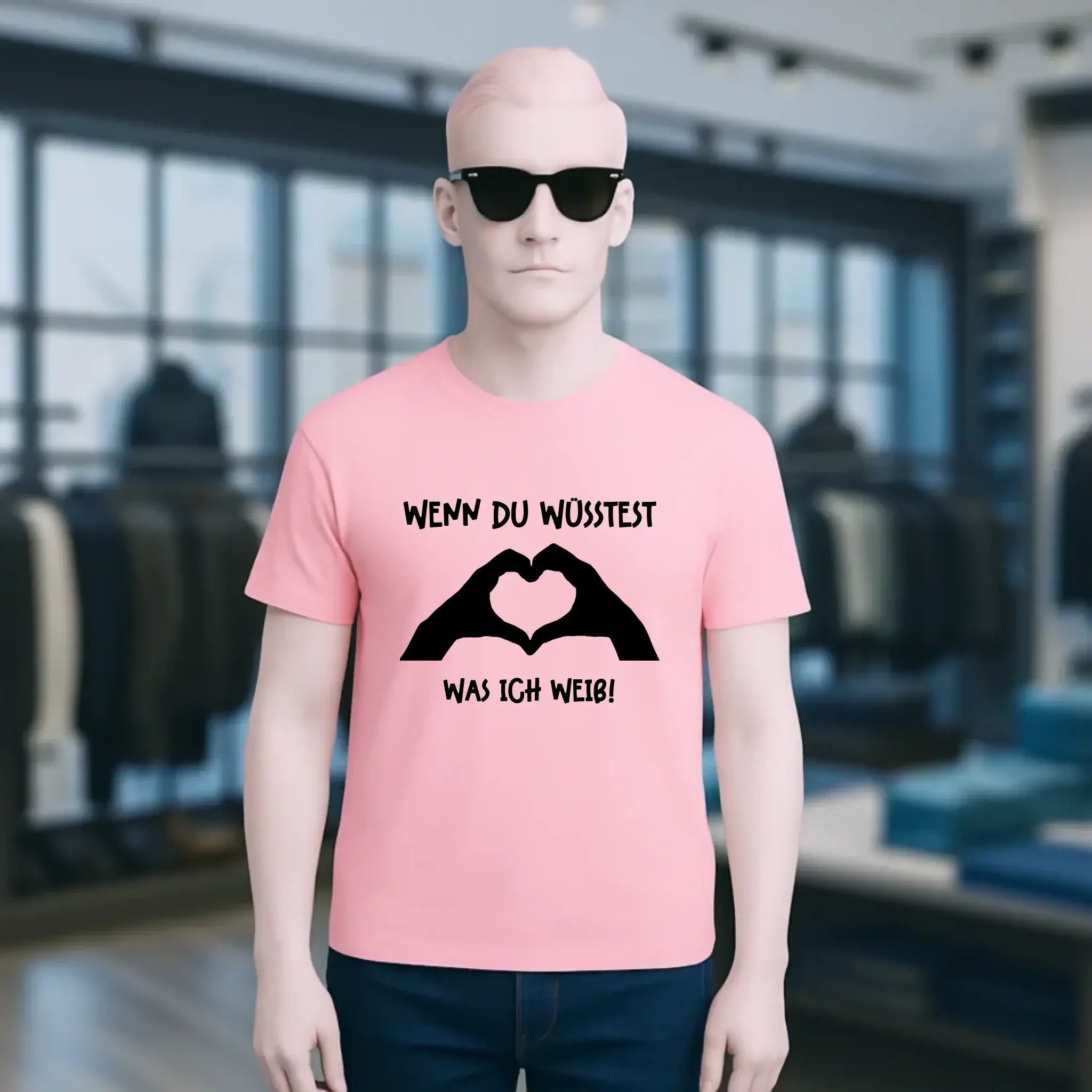 Keine Frage, ich liebe Dich auch! • Hände • personalisierter Text • Unisex Premium T-Shirt XS-5XL aus Bio-Baumwolle für Damen & Herren • Exklusivdesign • personalisiert