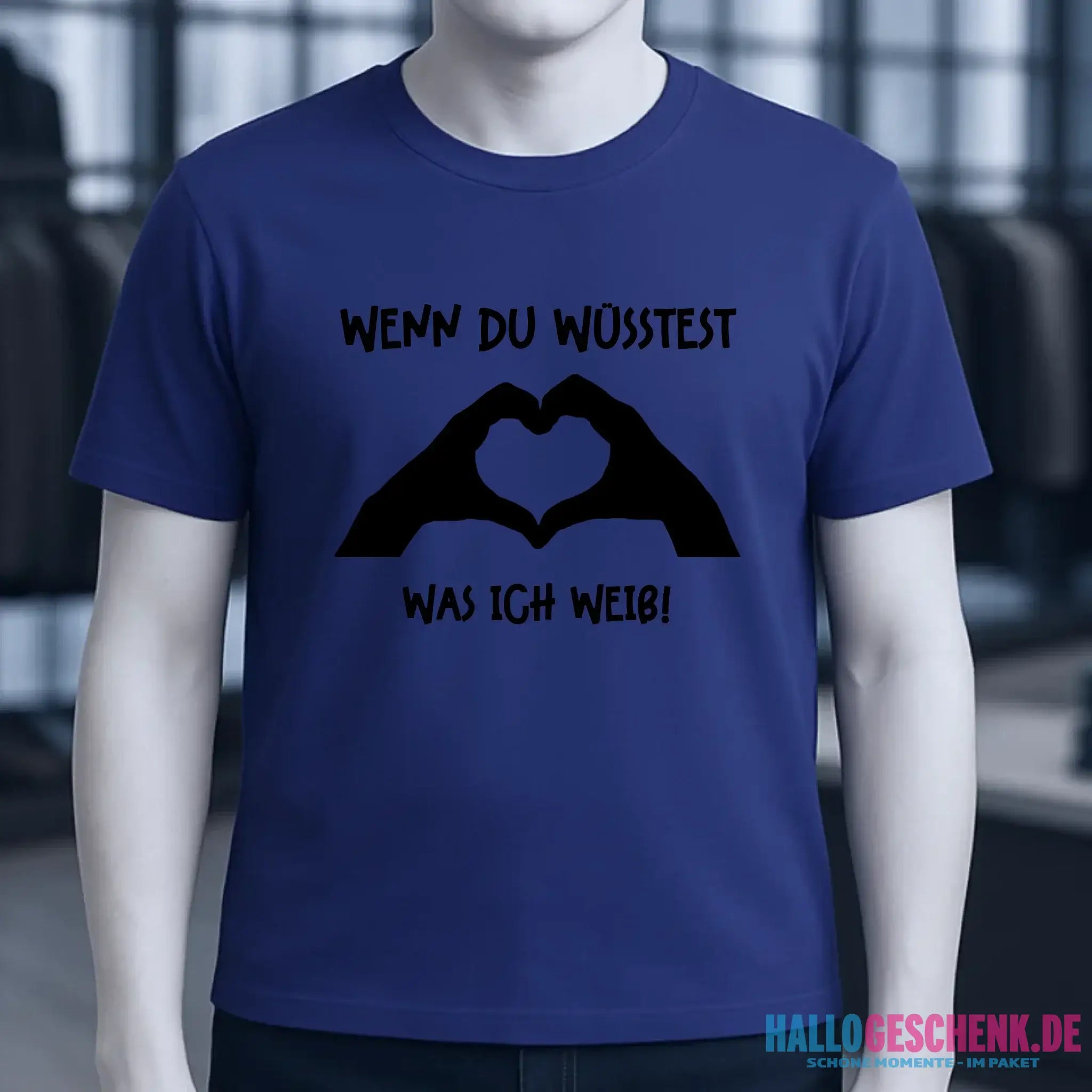 Keine Frage, ich liebe Dich auch! • Hände • personalisierter Text • Unisex Premium T-Shirt XS-5XL aus Bio-Baumwolle für Damen & Herren • Exklusivdesign • personalisiert