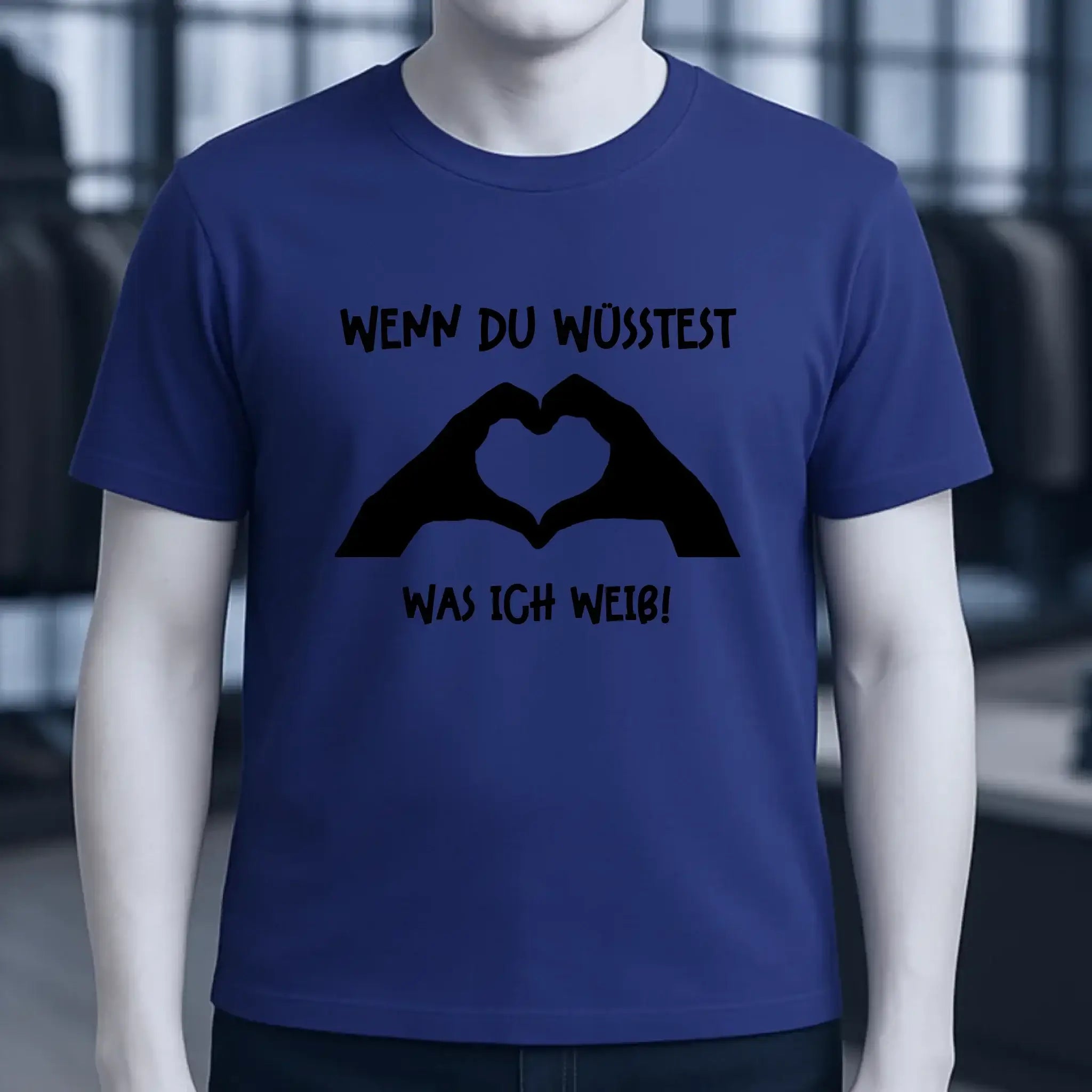 Keine Frage, ich liebe Dich auch! • Hände • personalisierter Text • Unisex Premium T-Shirt XS-5XL aus Bio-Baumwolle für Damen & Herren • Exklusivdesign • personalisiert
