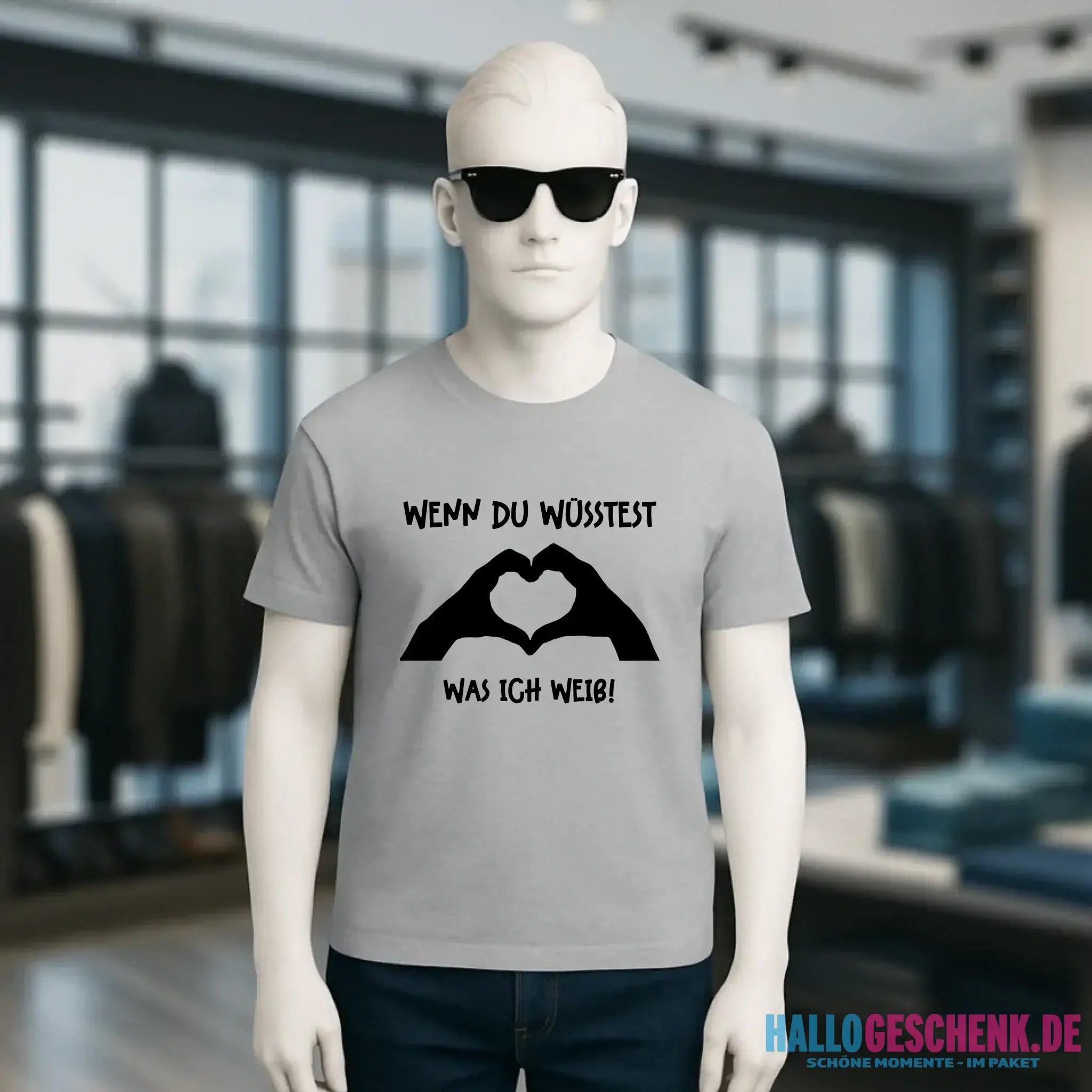 Keine Frage, ich liebe Dich auch! • Hände • personalisierter Text • Unisex Premium T-Shirt XS-5XL aus Bio-Baumwolle für Damen & Herren • Exklusivdesign • personalisiert