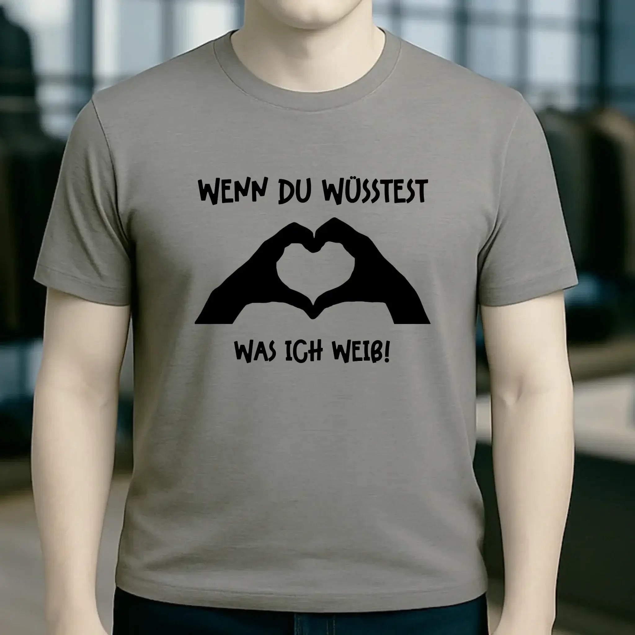 Keine Frage, ich liebe Dich auch! • Hände • personalisierter Text • Unisex Premium T-Shirt XS-5XL aus Bio-Baumwolle für Damen & Herren • Exklusivdesign • personalisiert