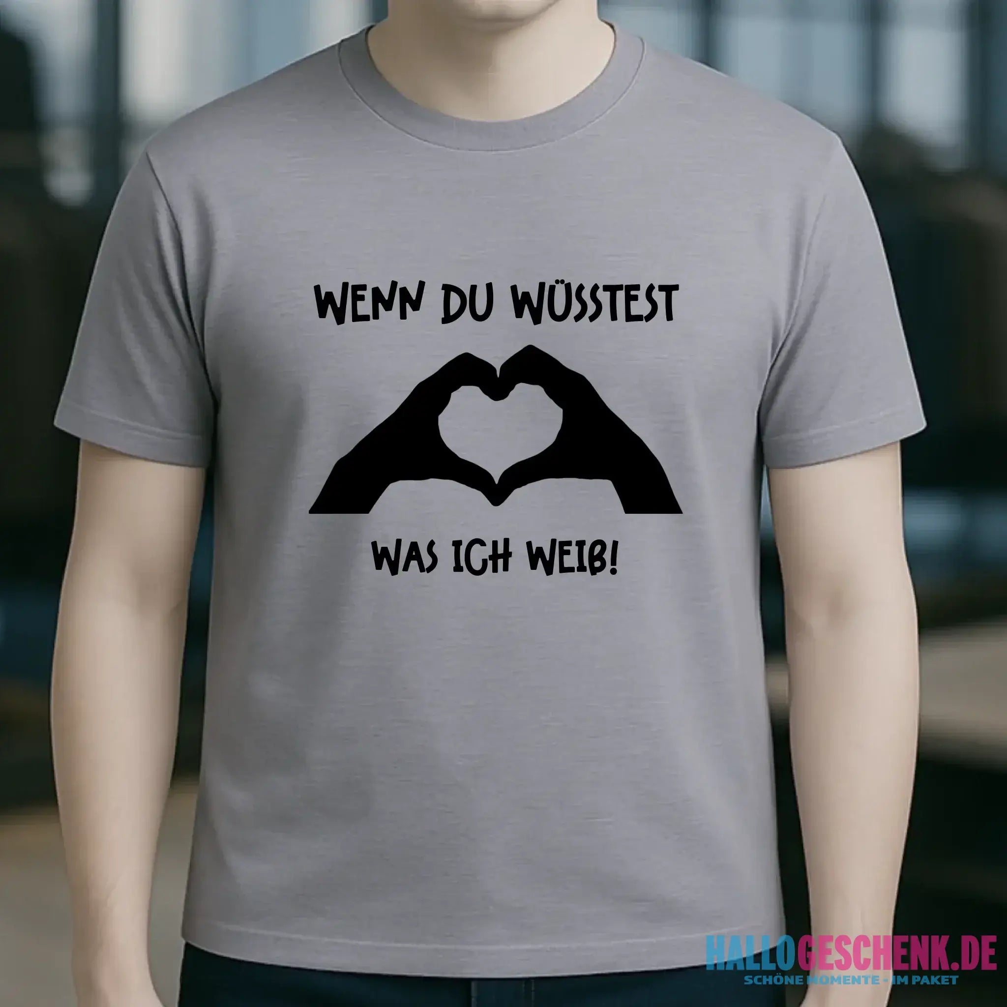 Keine Frage, ich liebe Dich auch! • Hände • personalisierter Text • Unisex Premium T-Shirt XS-5XL aus Bio-Baumwolle für Damen & Herren • Exklusivdesign • personalisiert