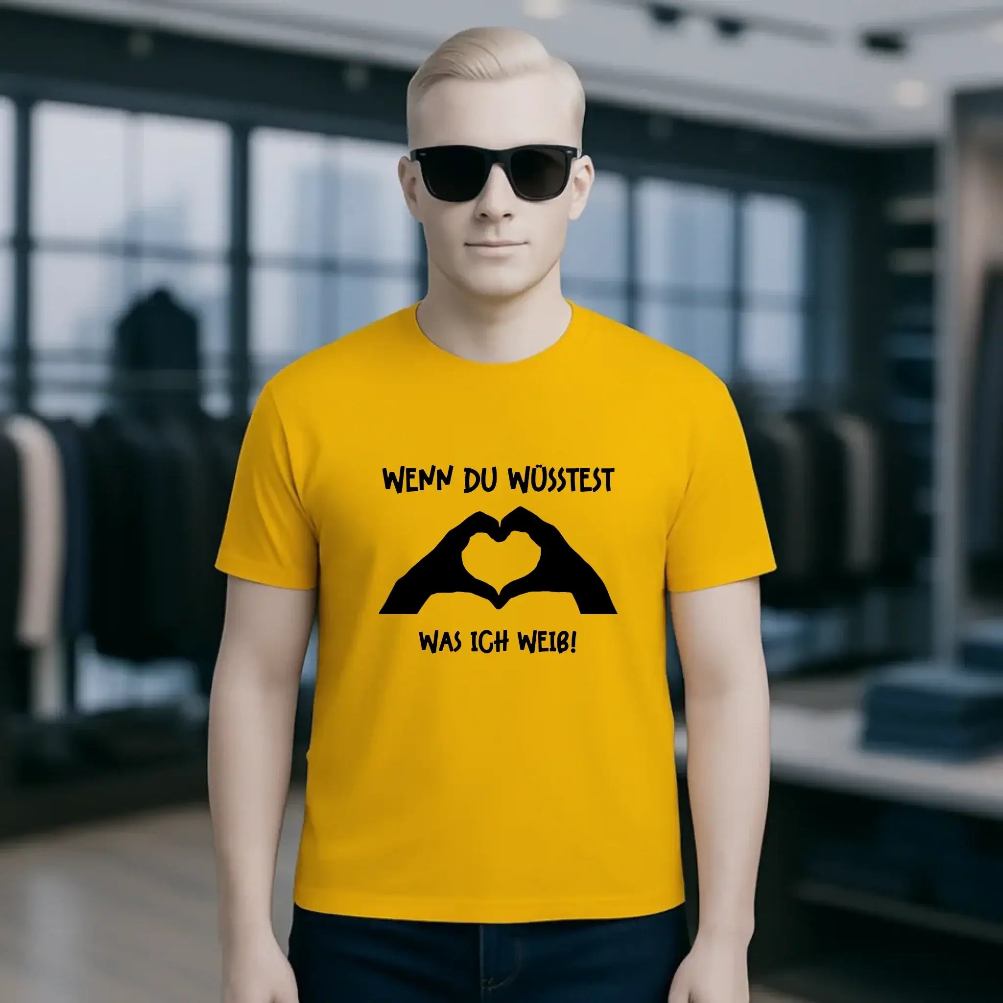 Keine Frage, ich liebe Dich auch! • Hände • personalisierter Text • Unisex Premium T-Shirt XS-5XL aus Bio-Baumwolle für Damen & Herren • Exklusivdesign • personalisiert