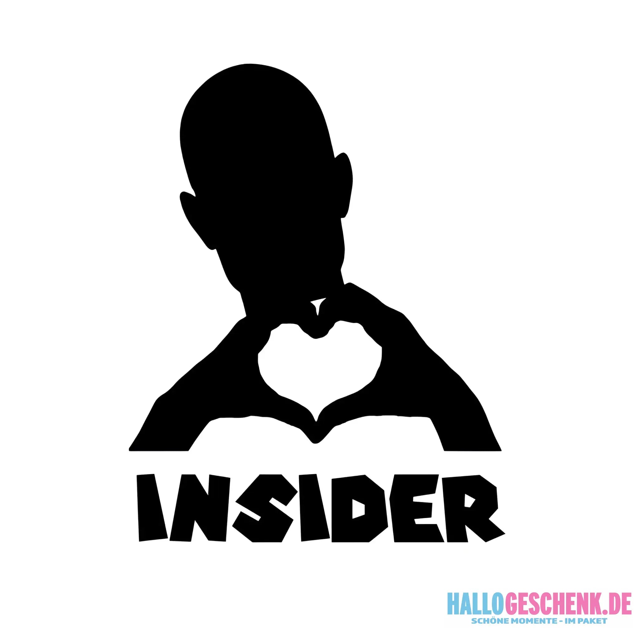 Keine Frage ich liebe Dich auch! • Insider • personalisierter Text • STICKER 20x20 cm (Aufkleber) - White / OneSize