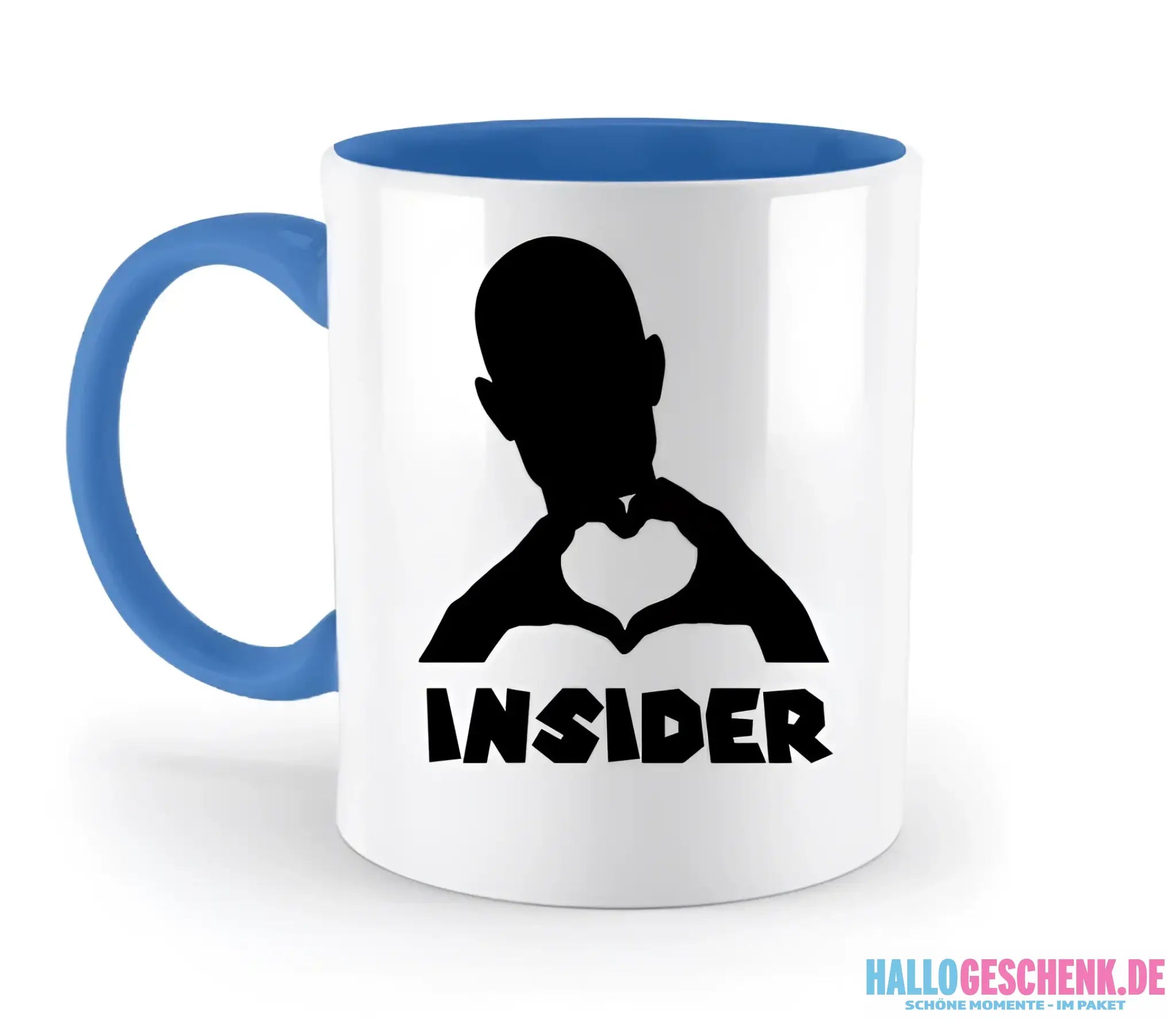 Keine Frage, ich liebe Dich auch! • Insider • personalisierter Text • zweifarbige Tasse 330ml mit farbigem Innendruck spülmaschinengeeignet