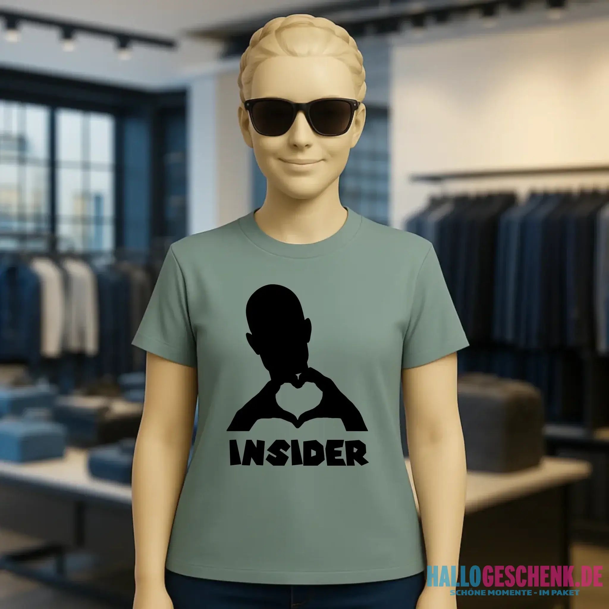 Keine Frage, ich liebe Dich auch! • Insider • personalisierter Text • Ladies Premium T-Shirt XS-2XL aus Bio-Baumwolle für Damen • Exklusivdesign • personalisiert • Motivauswahl • personalisierbar