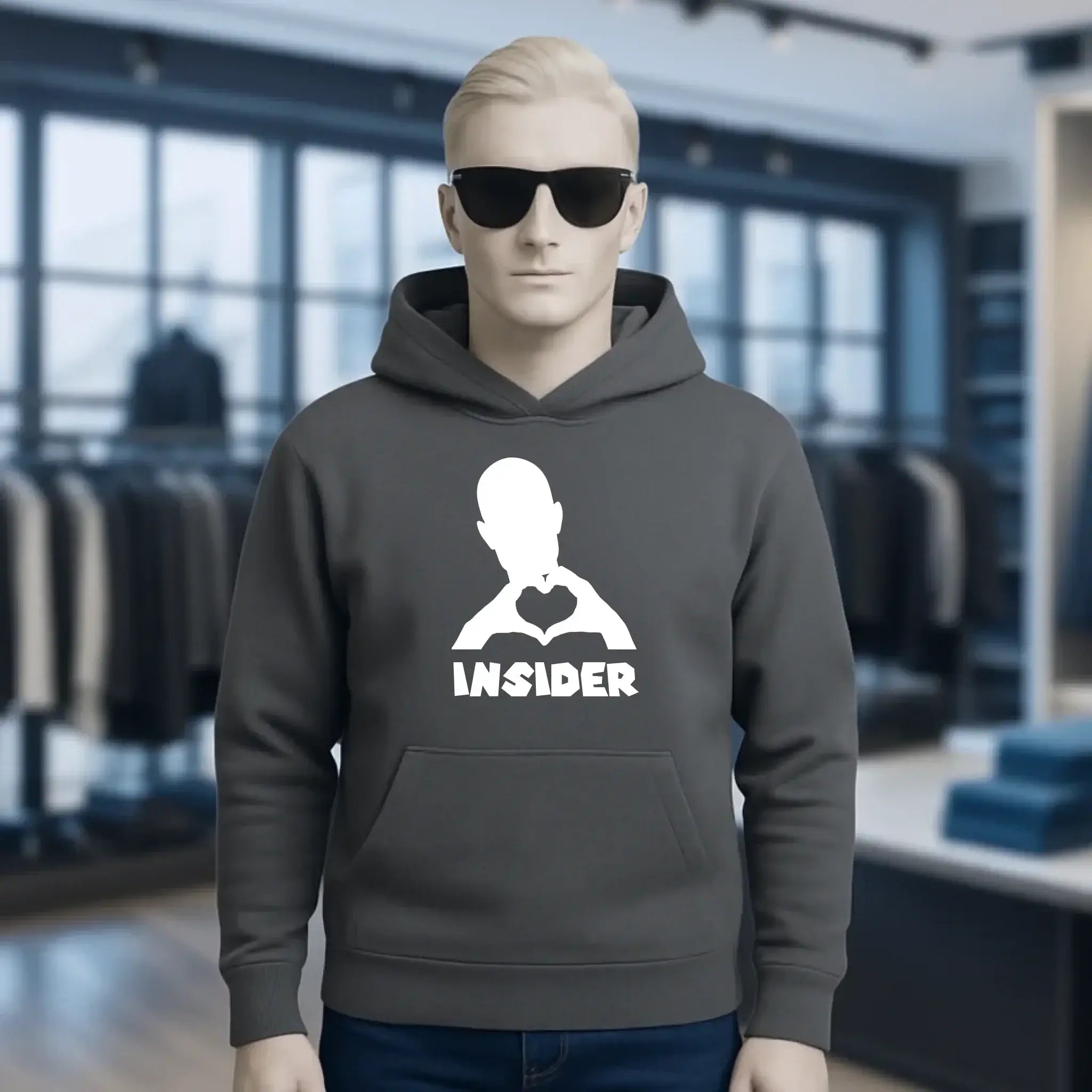 Keine Frage, ich liebe Dich auch! • Insider White • personalisierter Text • Unisex Premium Hoodie XS-5XL aus Bio-Baumwolle für Damen & Herren • Exklusivdesign • personalisiert