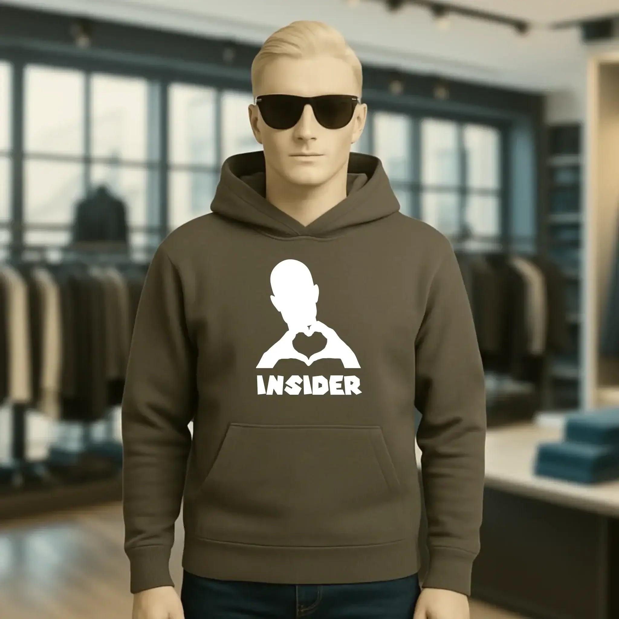 Keine Frage, ich liebe Dich auch! • Insider White • personalisierter Text • Unisex Premium Hoodie XS-5XL aus Bio-Baumwolle für Damen & Herren • Exklusivdesign • personalisiert
