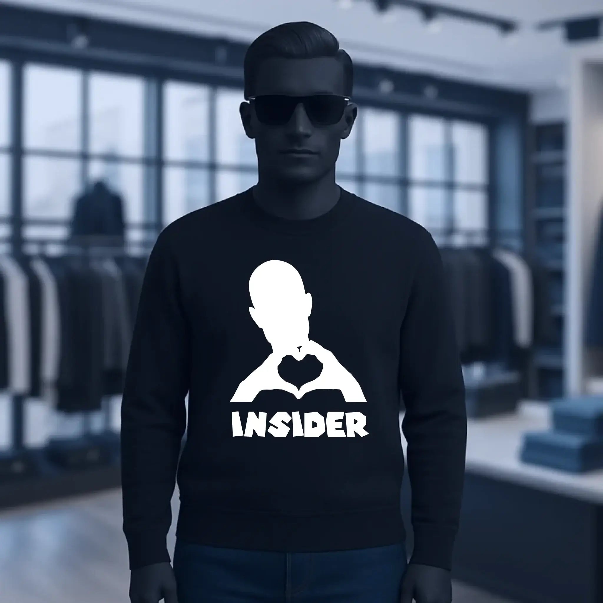 Keine Frage, ich liebe Dich auch! • Insider White • Unisex Sweatshirt Bio-Baumwolle in 4 Farben XS-3XL • personalisiert