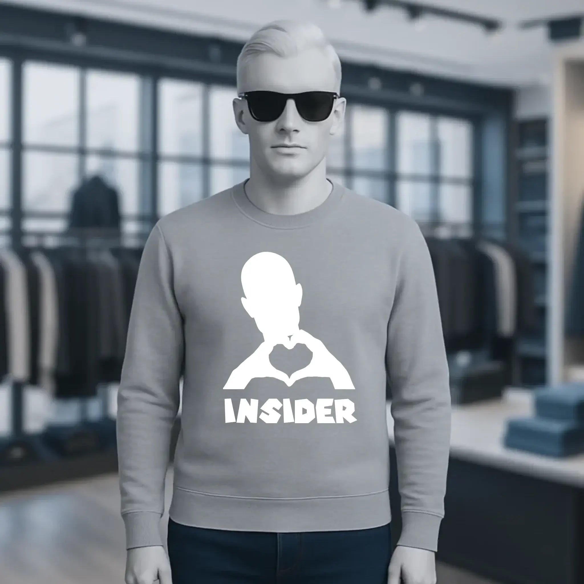 Keine Frage, ich liebe Dich auch! • Insider White • Unisex Sweatshirt Bio-Baumwolle in 4 Farben XS-3XL • personalisiert