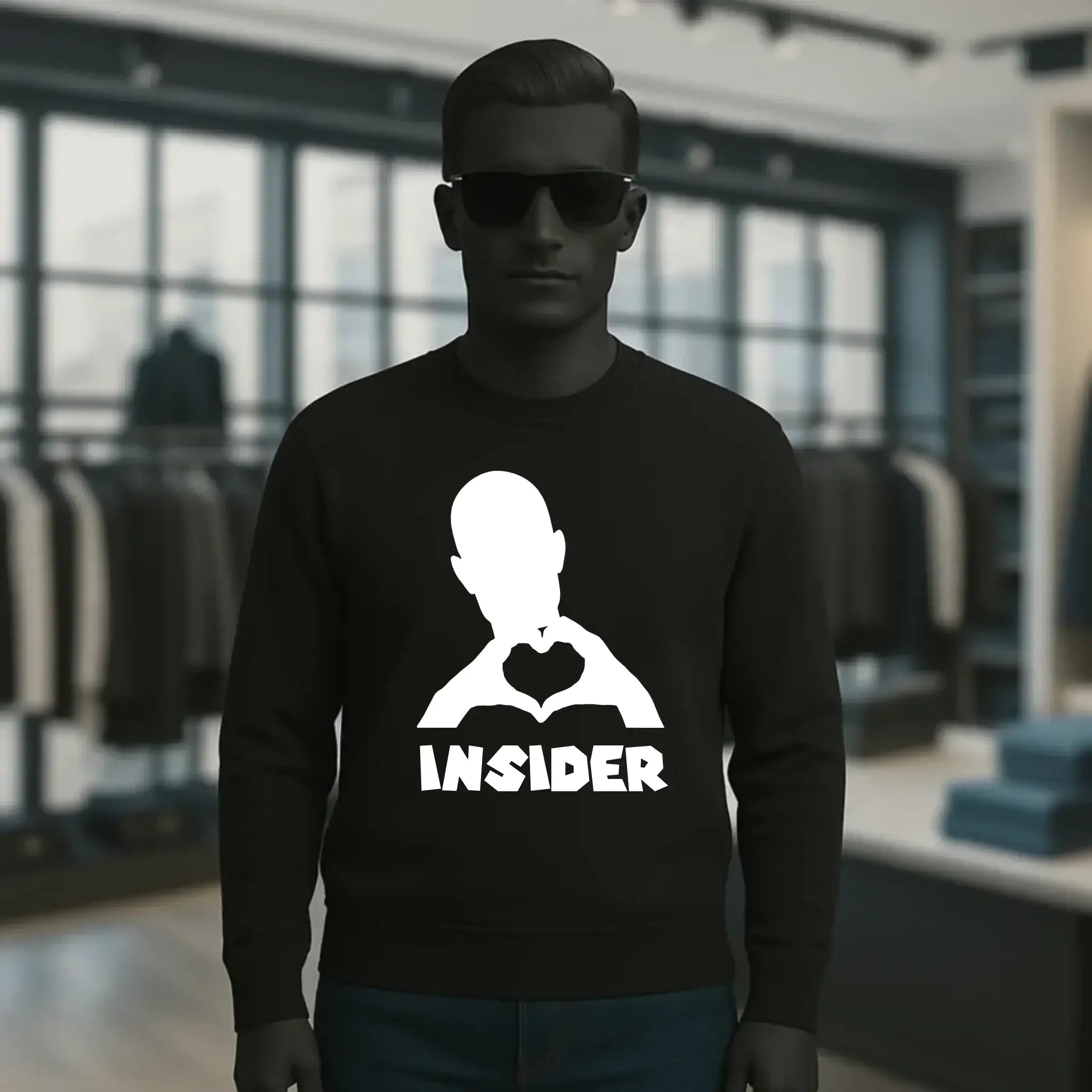 Keine Frage, ich liebe Dich auch! • Insider White • Unisex Sweatshirt Bio-Baumwolle in 4 Farben XS-3XL • personalisiert