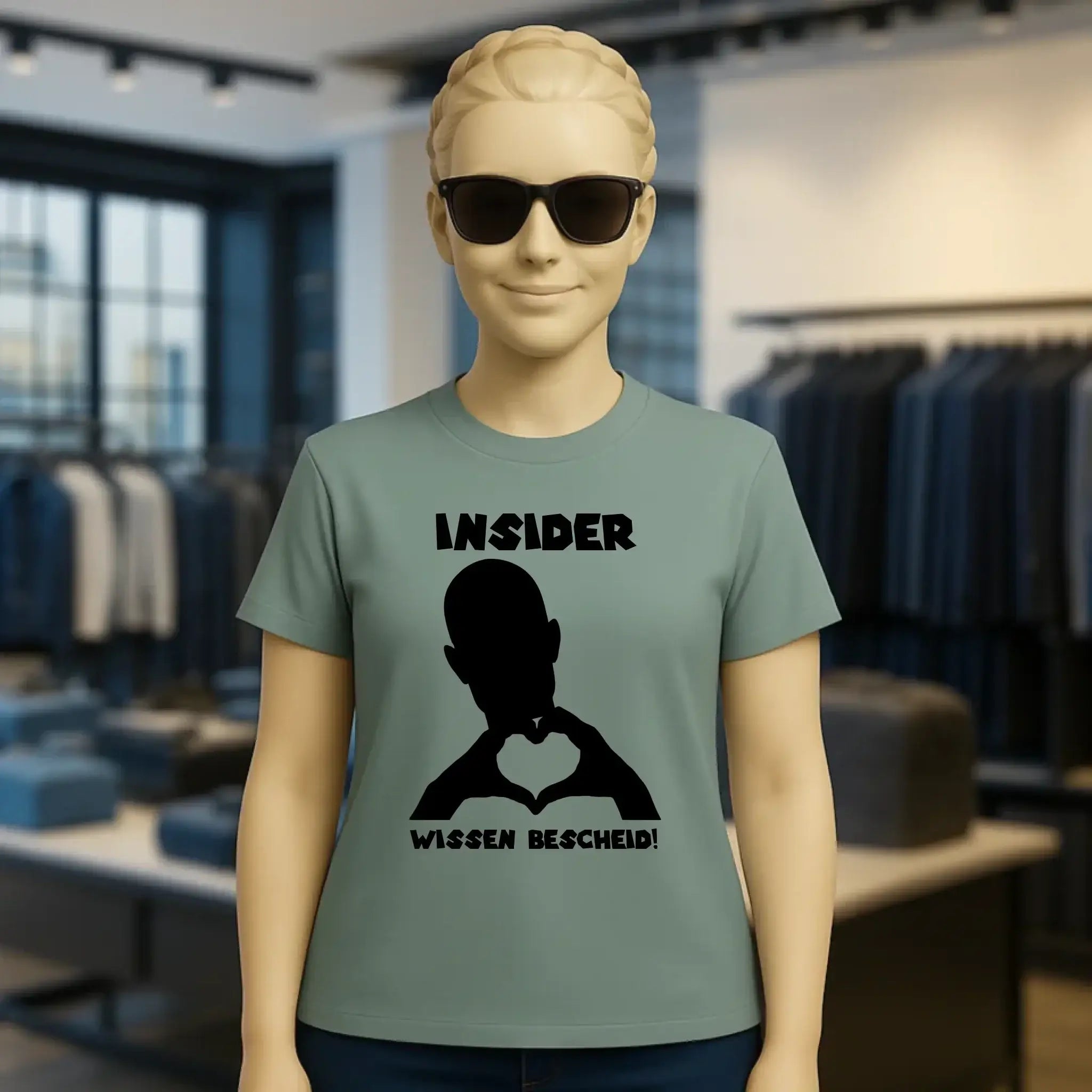 Keine Frage, ich liebe Dich auch! • personalisierbarer / personalisierter Text • Ladies Premium T-Shirt XS-2XL aus Bio-Baumwolle für Damen • Exklusivdesign • personalisiert • Motivauswahl • personalisierbar