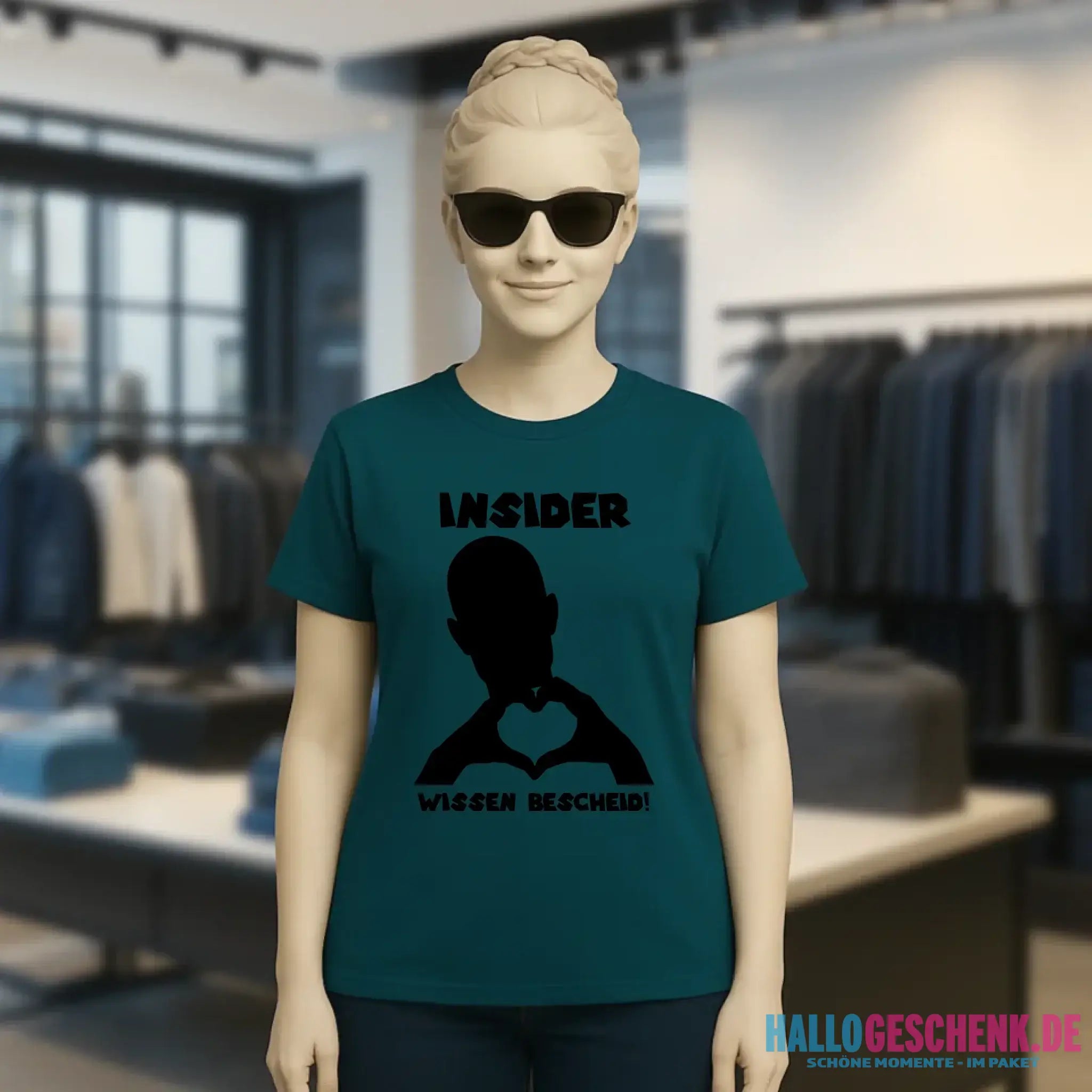 Keine Frage, ich liebe Dich auch! • personalisierbarer / personalisierter Text • Ladies Premium T-Shirt XS-2XL aus Bio-Baumwolle für Damen • Exklusivdesign • personalisiert • Motivauswahl • personalisierbar