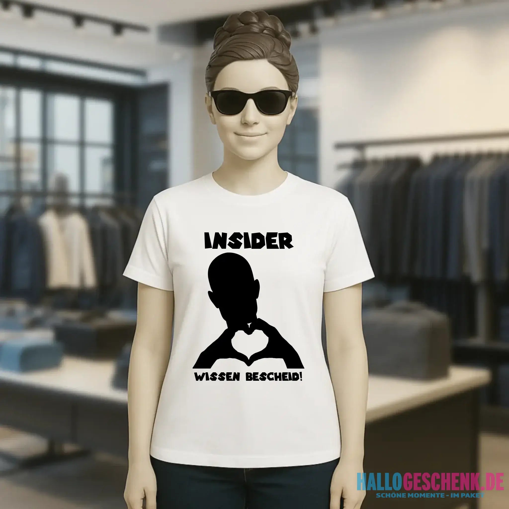 Keine Frage, ich liebe Dich auch! • personalisierbarer / personalisierter Text • Ladies Premium T-Shirt XS-2XL aus Bio-Baumwolle für Damen • Exklusivdesign • personalisiert • Motivauswahl • personalisierbar