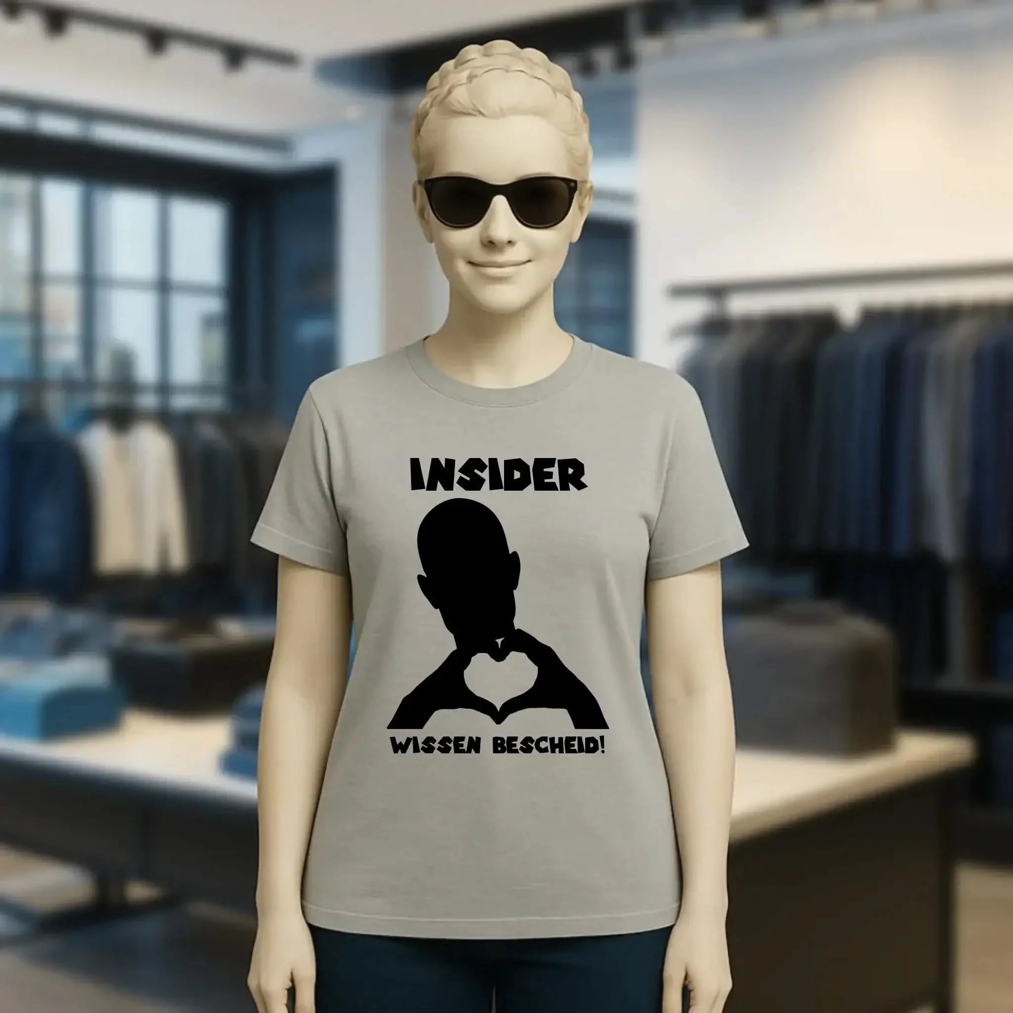 Keine Frage, ich liebe Dich auch! • personalisierbarer / personalisierter Text • Ladies Premium T-Shirt XS-2XL aus Bio-Baumwolle für Damen • Exklusivdesign • personalisiert • Motivauswahl • personalisierbar
