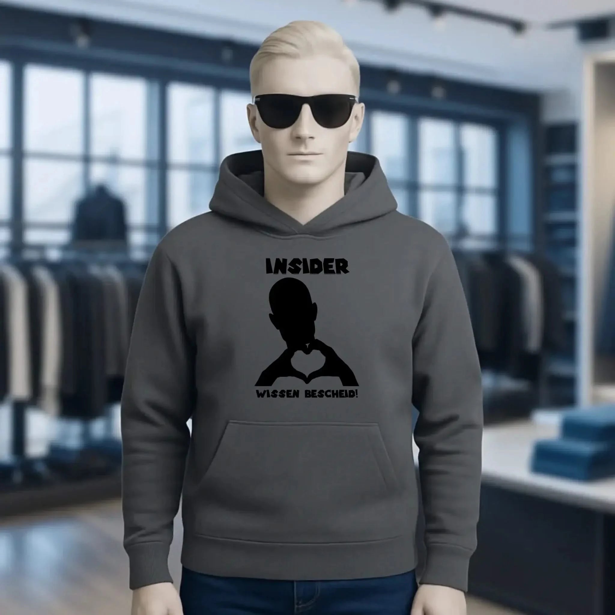 Keine Frage, ich liebe Dich auch! • personalisierter Text • Unisex Premium Hoodie XS-5XL aus Bio-Baumwolle für Damen & Herren • Exklusivdesign • personalisiert