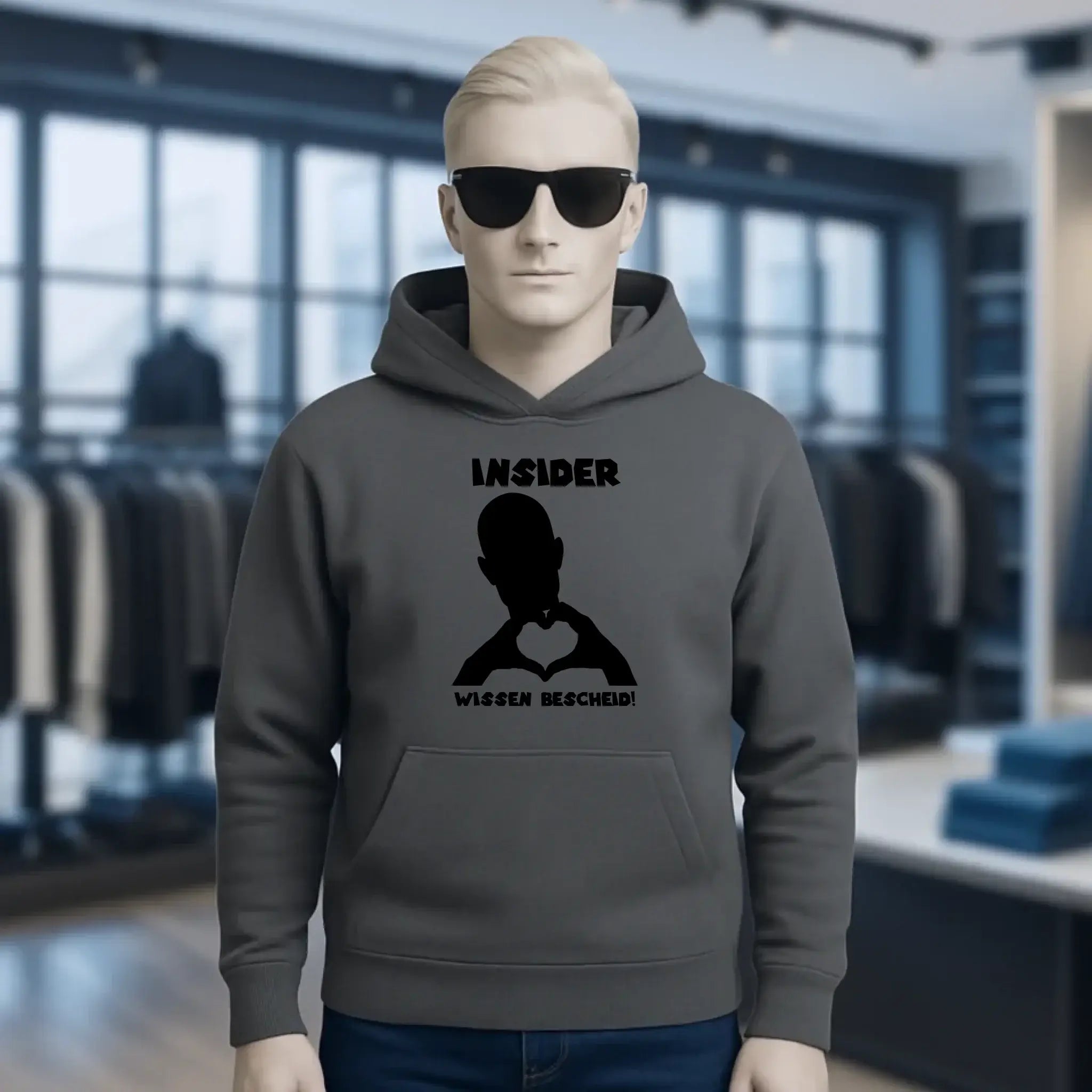 Keine Frage, ich liebe Dich auch! • personalisierter Text • Unisex Premium Hoodie XS-5XL aus Bio-Baumwolle für Damen & Herren • Exklusivdesign • personalisiert