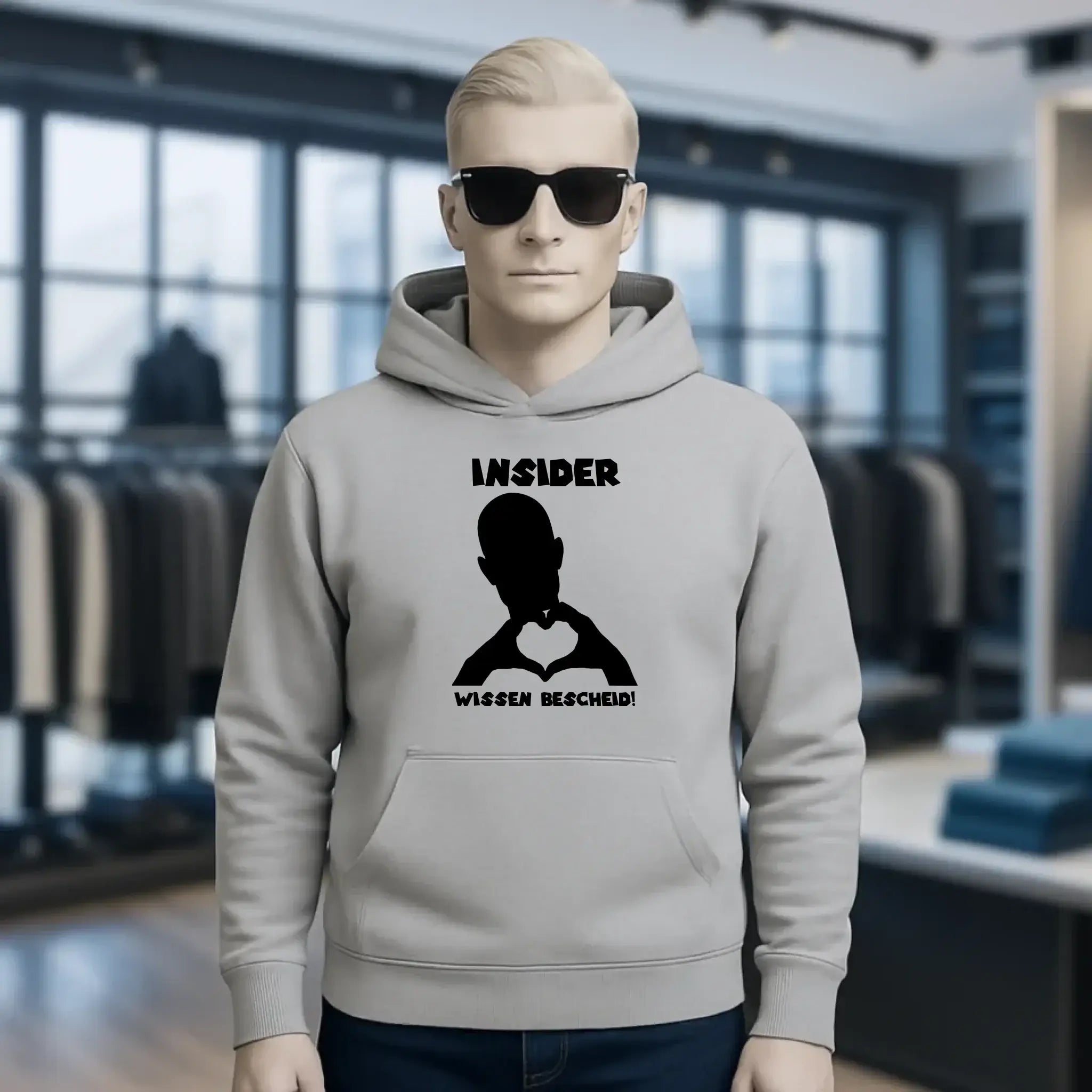 Keine Frage, ich liebe Dich auch! • personalisierter Text • Unisex Premium Hoodie XS-5XL aus Bio-Baumwolle für Damen & Herren • Exklusivdesign • personalisiert