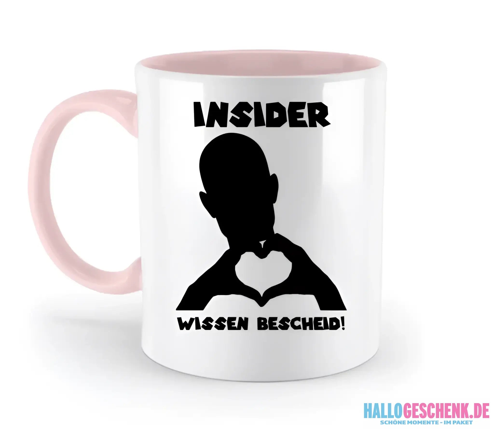 Keine Frage, ich liebe Dich auch! • personalisierter Text • zweifarbige Tasse 330ml mit farbigem Innendruck spülmaschinengeeignet