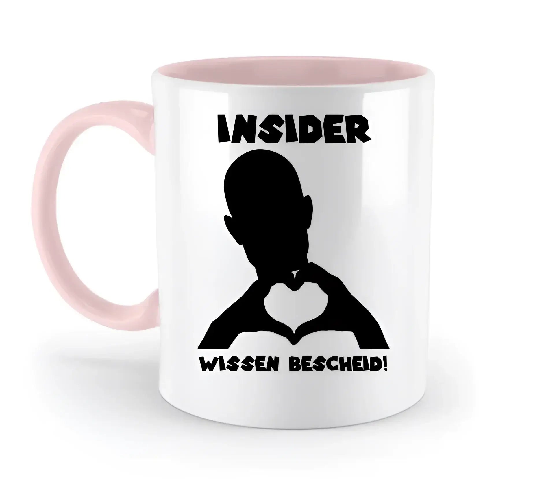 Keine Frage, ich liebe Dich auch! • personalisierter Text • zweifarbige Tasse 330ml mit farbigem Innendruck spülmaschinengeeignet