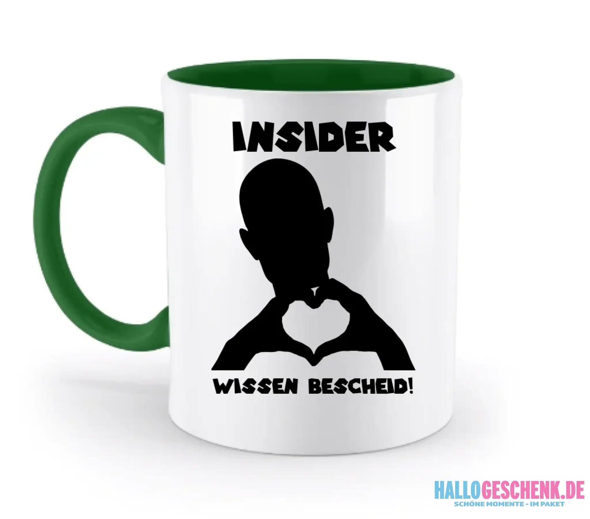 Keine Frage, ich liebe Dich auch! • personalisierter Text • zweifarbige Tasse 330ml mit farbigem Innendruck spülmaschinengeeignet
