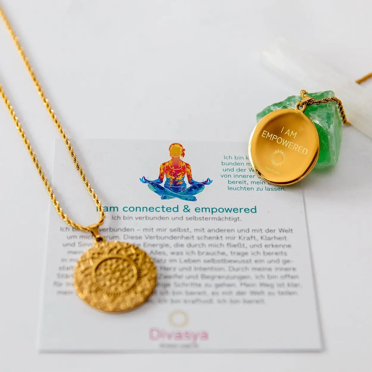 Kette mit Anhänger Mandala | vergoldet | I am empowered