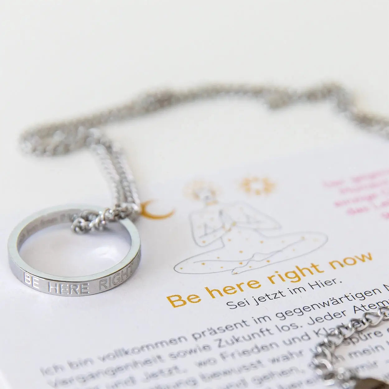 Kette mit Ring | silber | Be here right now