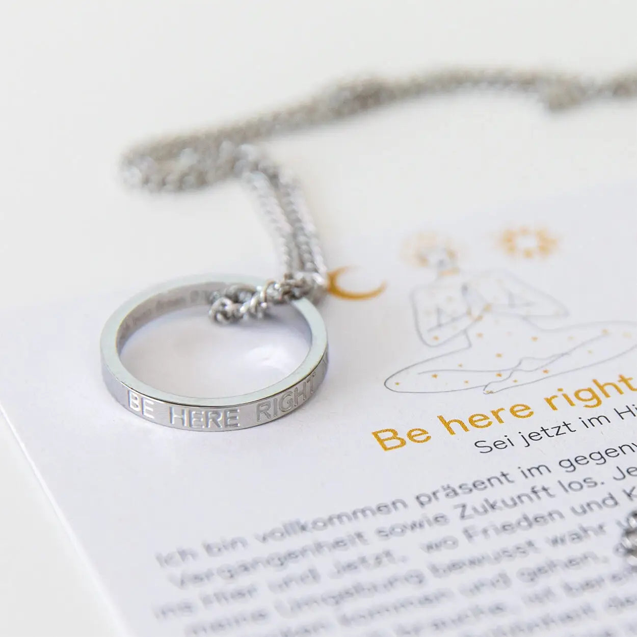 Kette mit Ring | silber | Be here right now