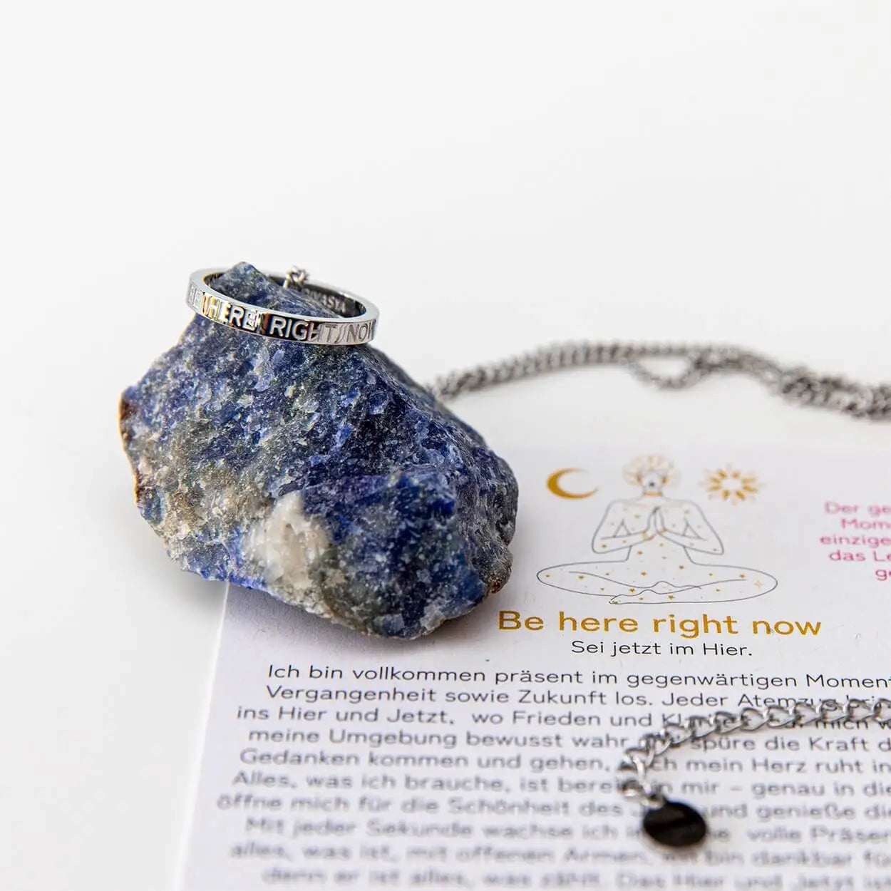 Kette mit Ring | silber | Be here right now