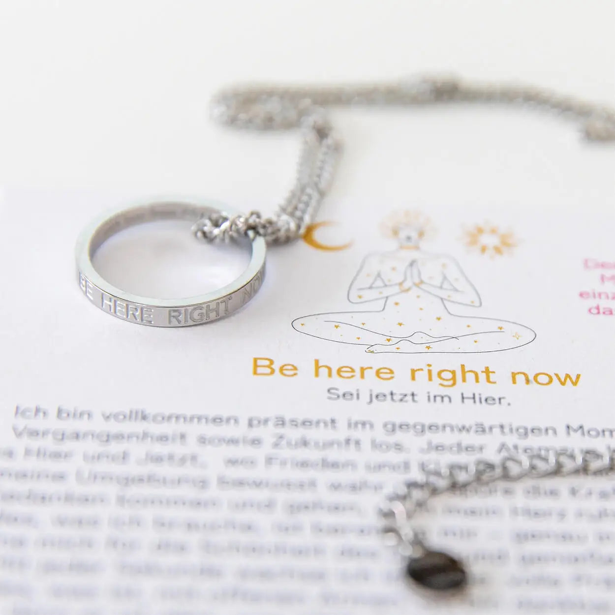 Kette mit Ring | silber | Be here right now