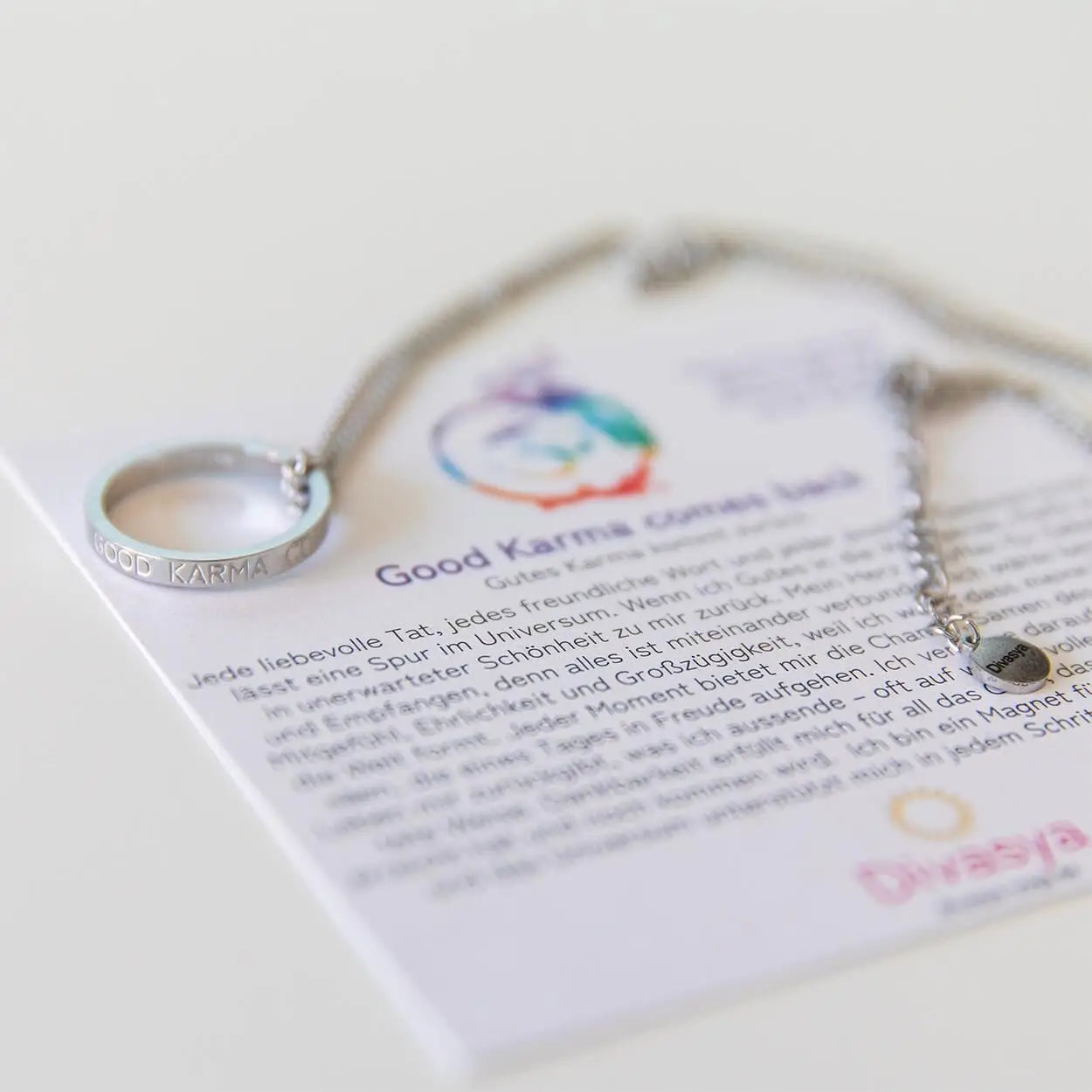 Kette mit Ring | silber | Good Karma comes back