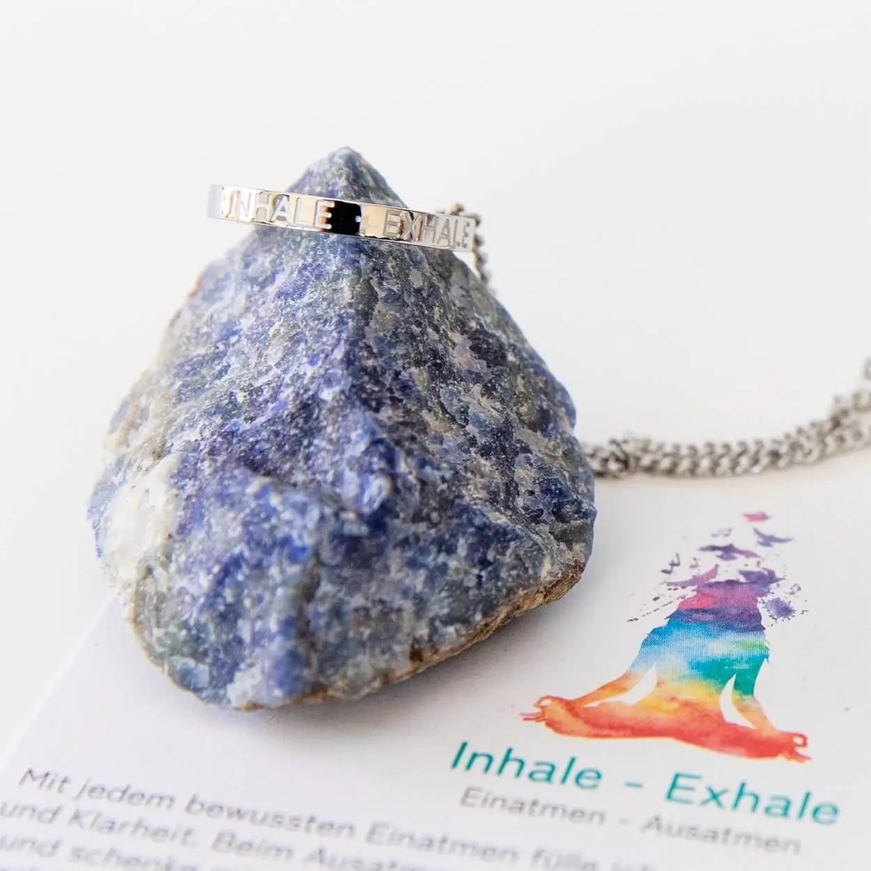 Kette mit Ring | silber | Inhale - Exhale