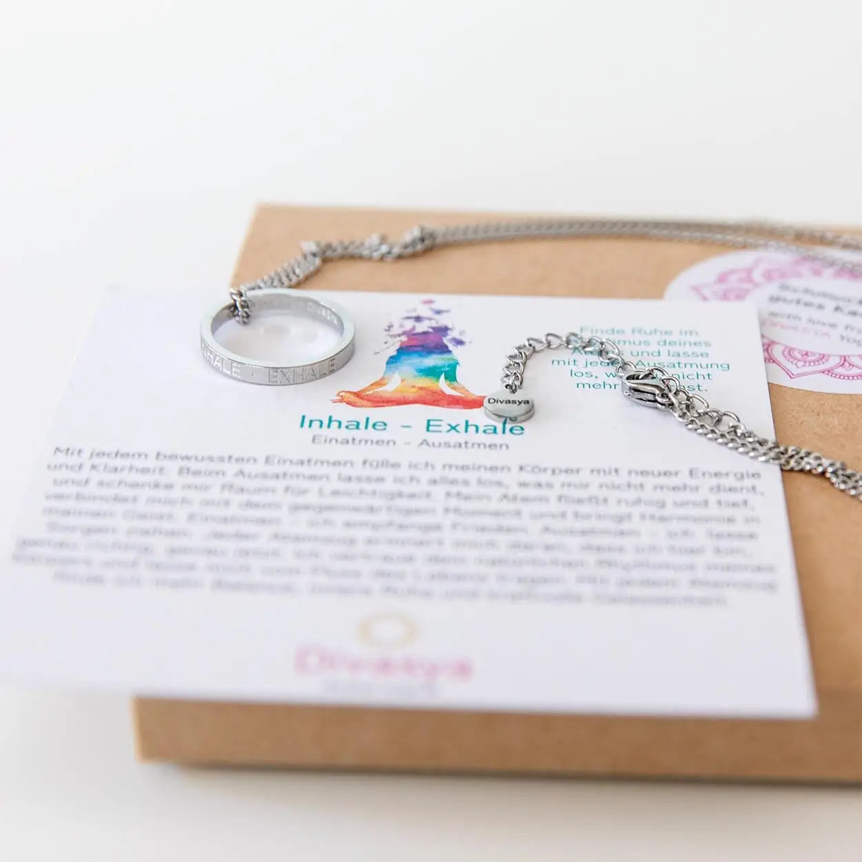 Kette mit Ring | silber | Inhale - Exhale