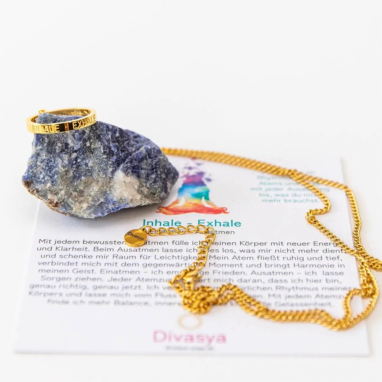 Kette mit Ring | vergoldet | Inhale Exhale