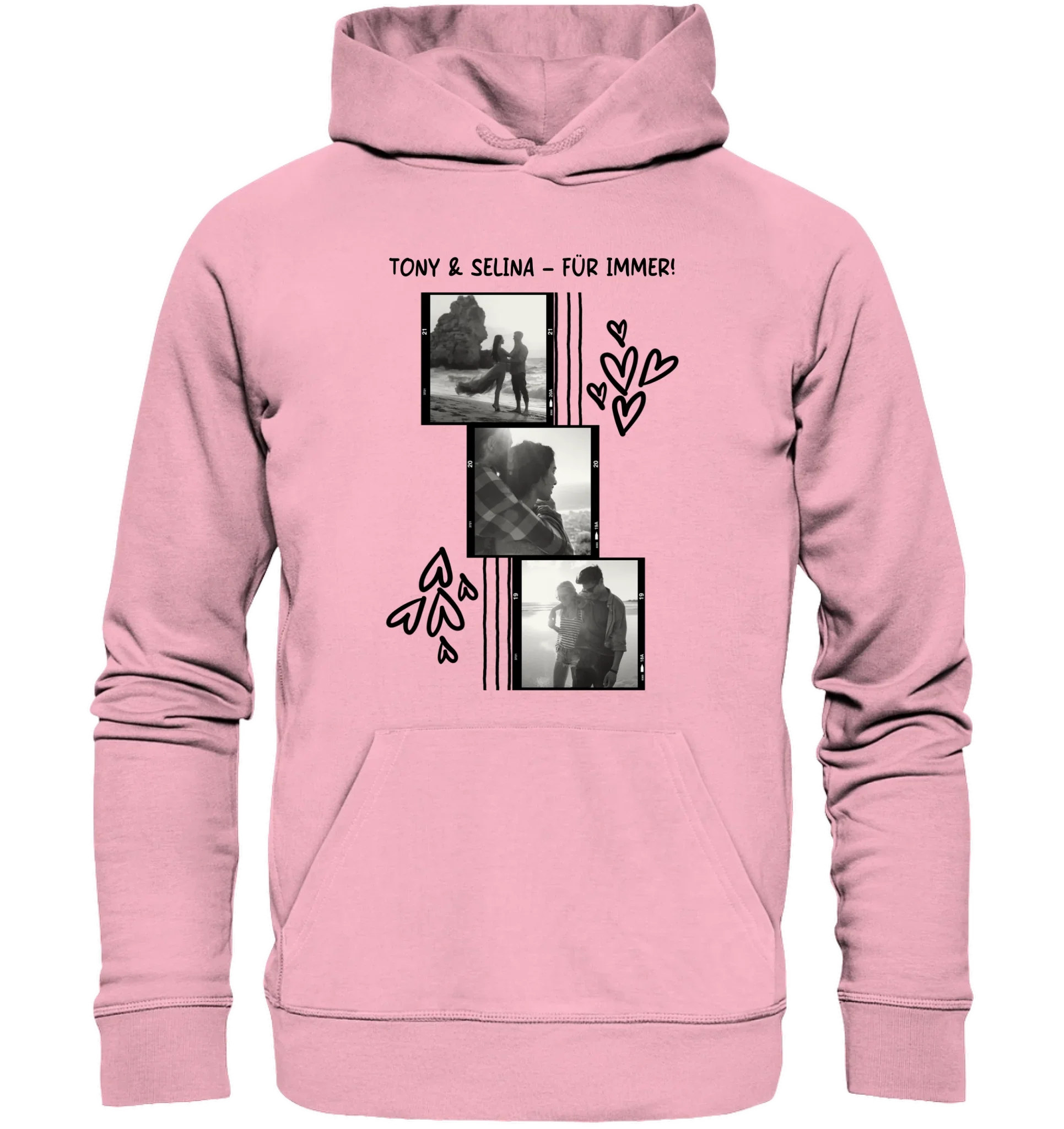 KI-Cartoon-Effekt • mehrere Artikel • ’Statement-Collection’ • Wunschtext • Mein Fotomotiv - Unisex Hoodie • Bio