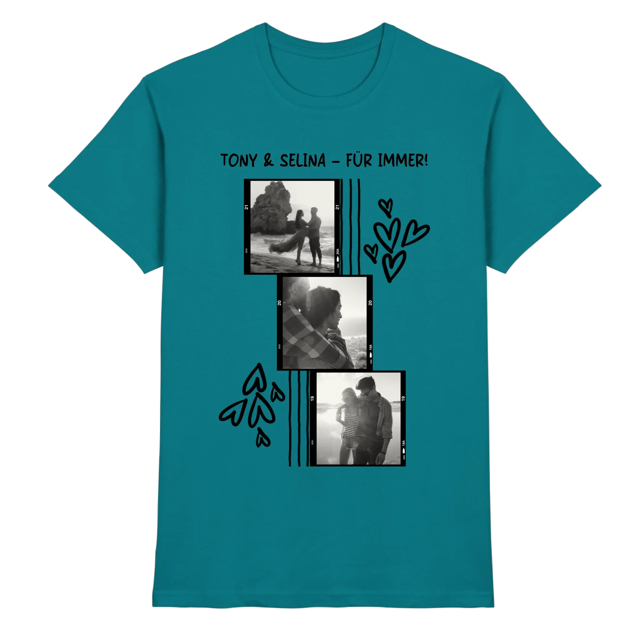 KI-Cartoon-Effekt • mehrere Artikel • ’Statement-Collection’ • Wunschtext • Mein Fotomotiv - Premium Herren T-Shirt