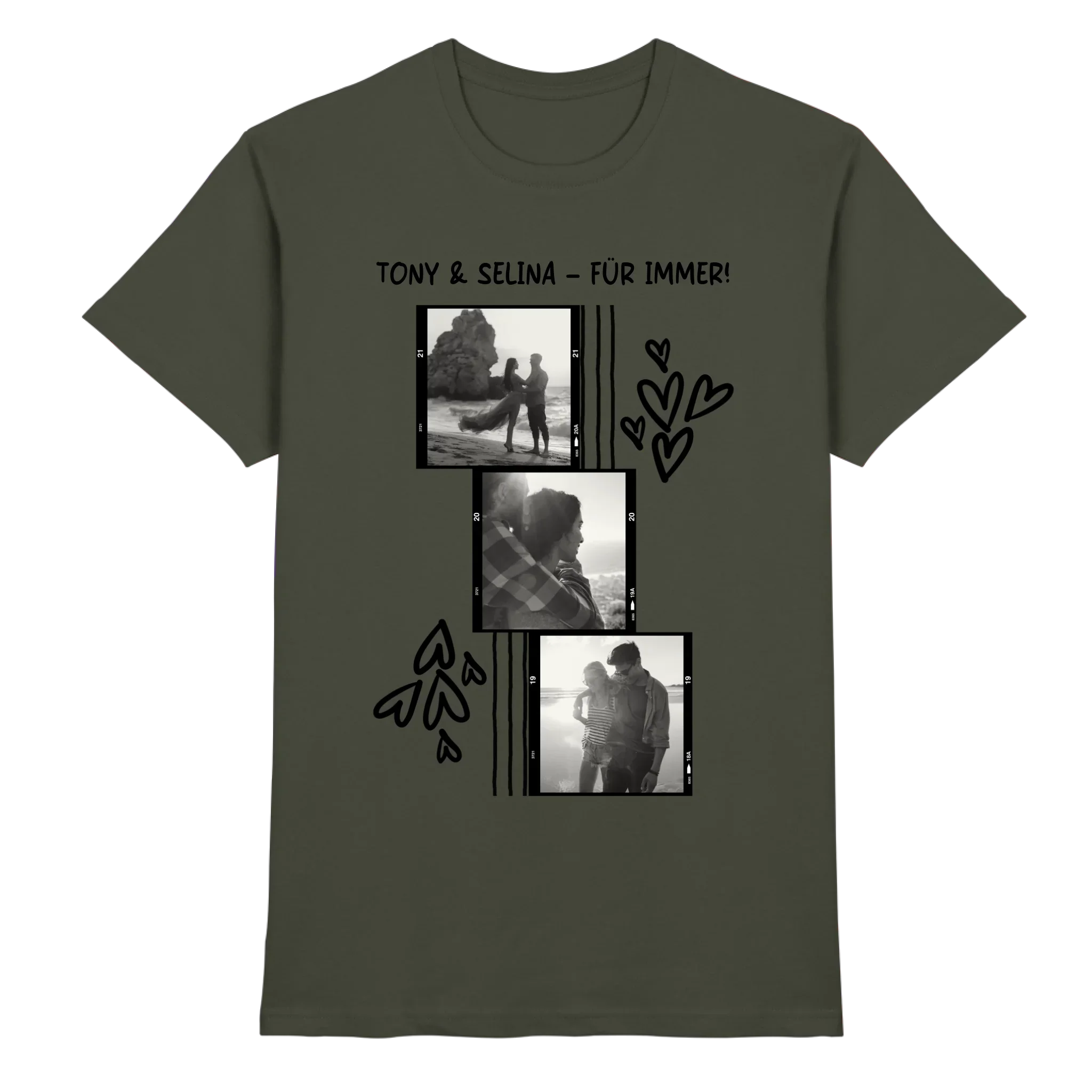 KI-Cartoon-Effekt • mehrere Artikel • ’Statement-Collection’ • Wunschtext • Mein Fotomotiv - Premium Herren T-Shirt