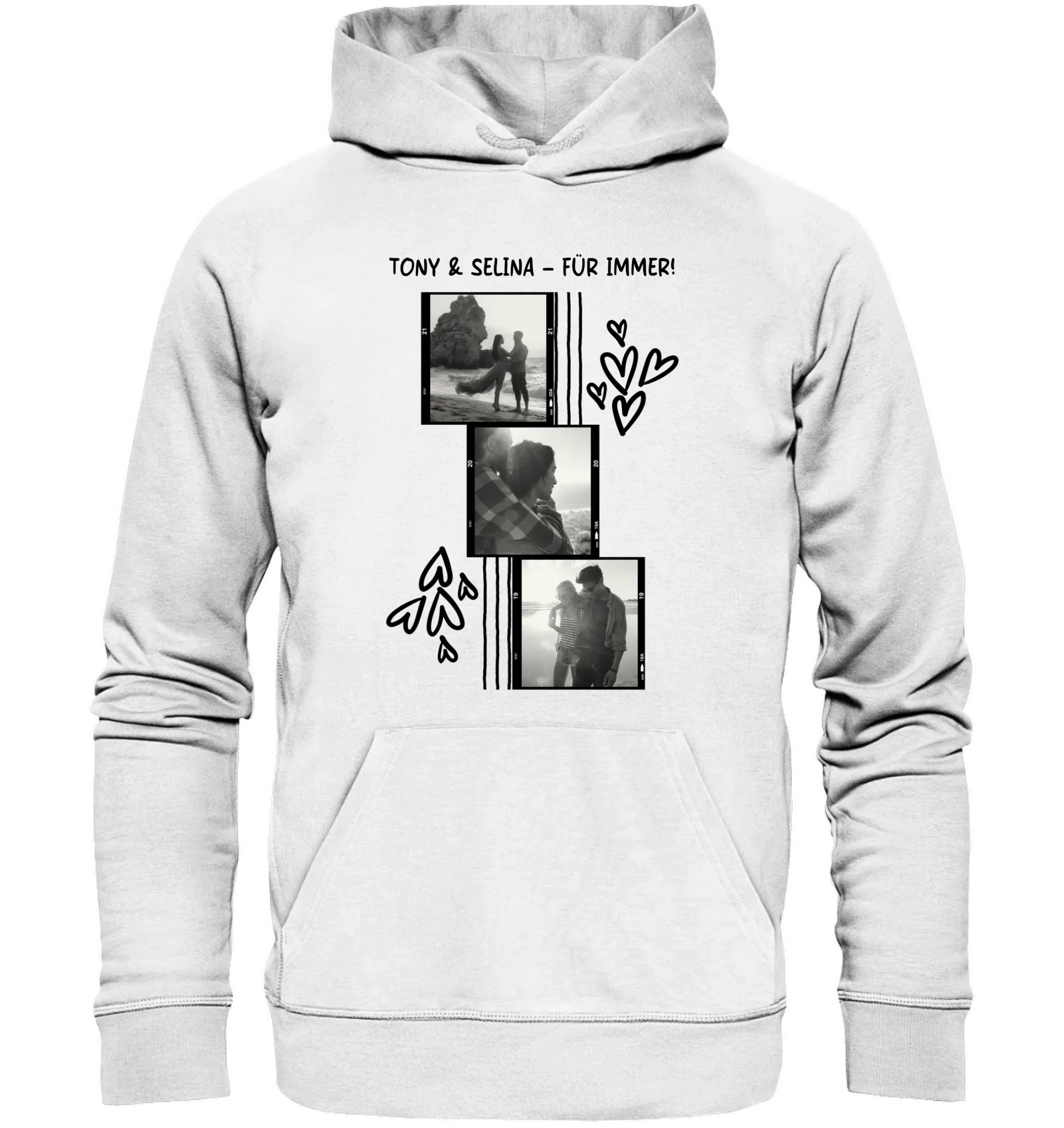 KI-Cartoon-Effekt • mehrere Artikel • ’Statement-Collection’ • Wunschtext • Mein Fotomotiv - Unisex Hoodie • Bio