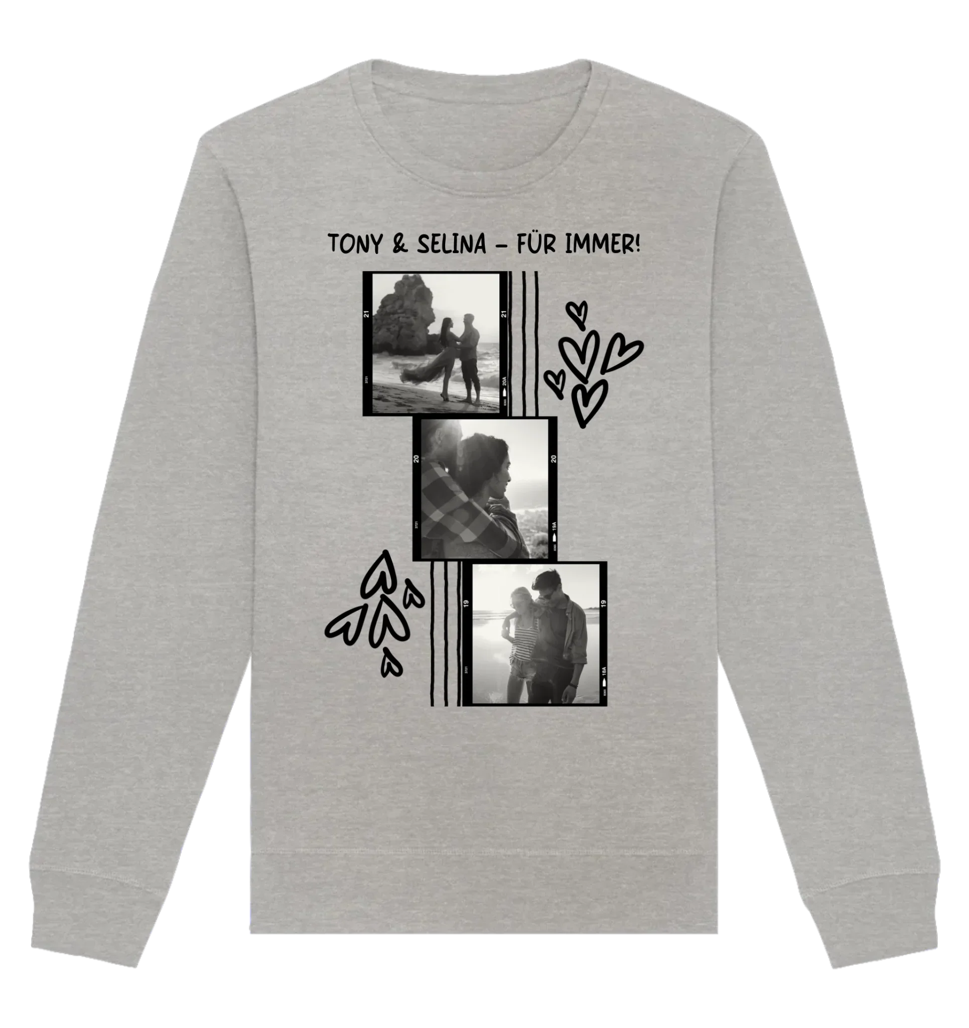 KI-Cartoon-Effekt • mehrere Artikel • ’Statement-Collection’ • Wunschtext • Mein Fotomotiv - Unisex Sweatshirt • Bio