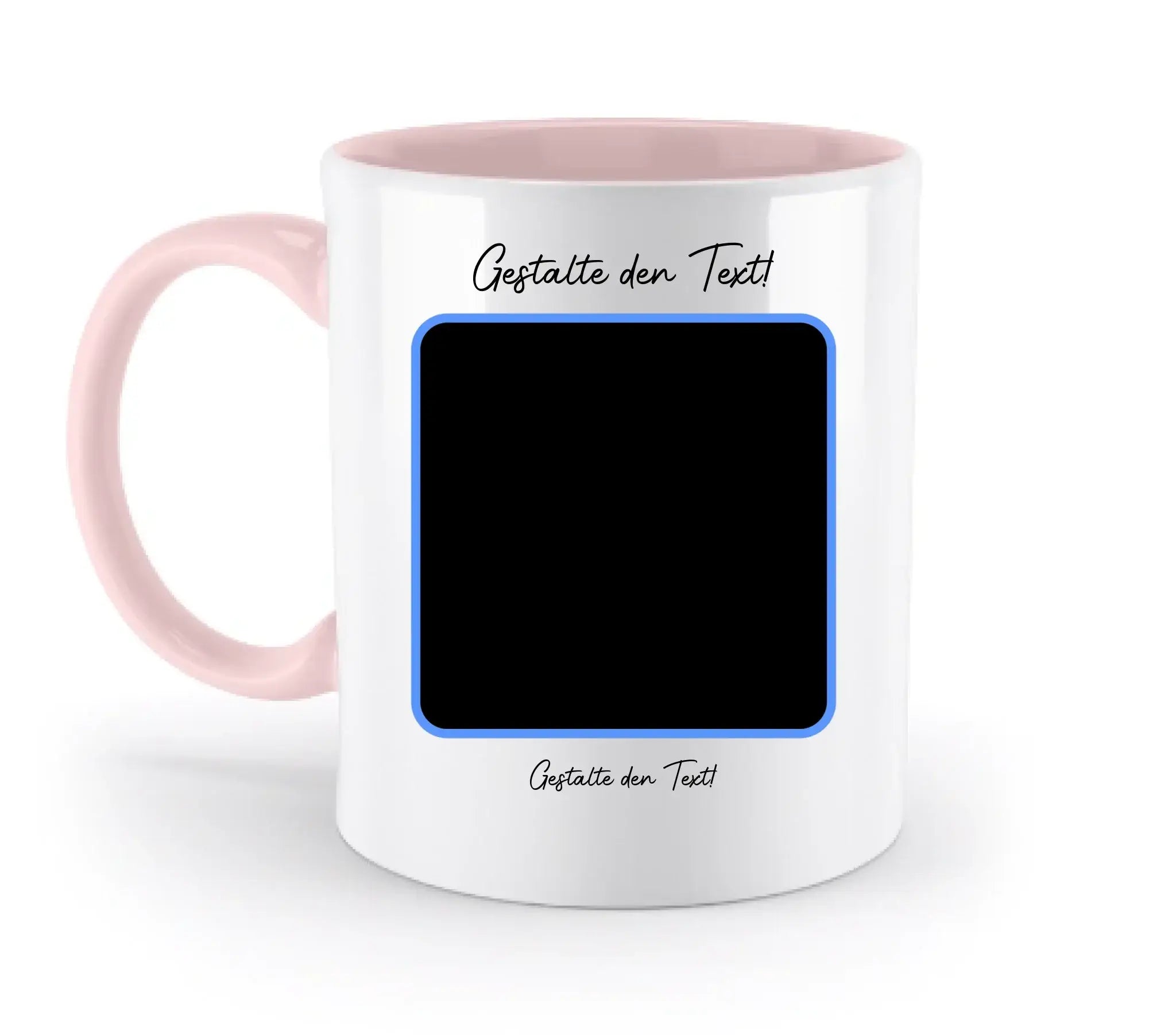 KI-Effekt: Dein Foto im Cartoon-Stil • diverse personalisierbare Artikel - zweifarbige Tasse / Powder-Pink / 330ml