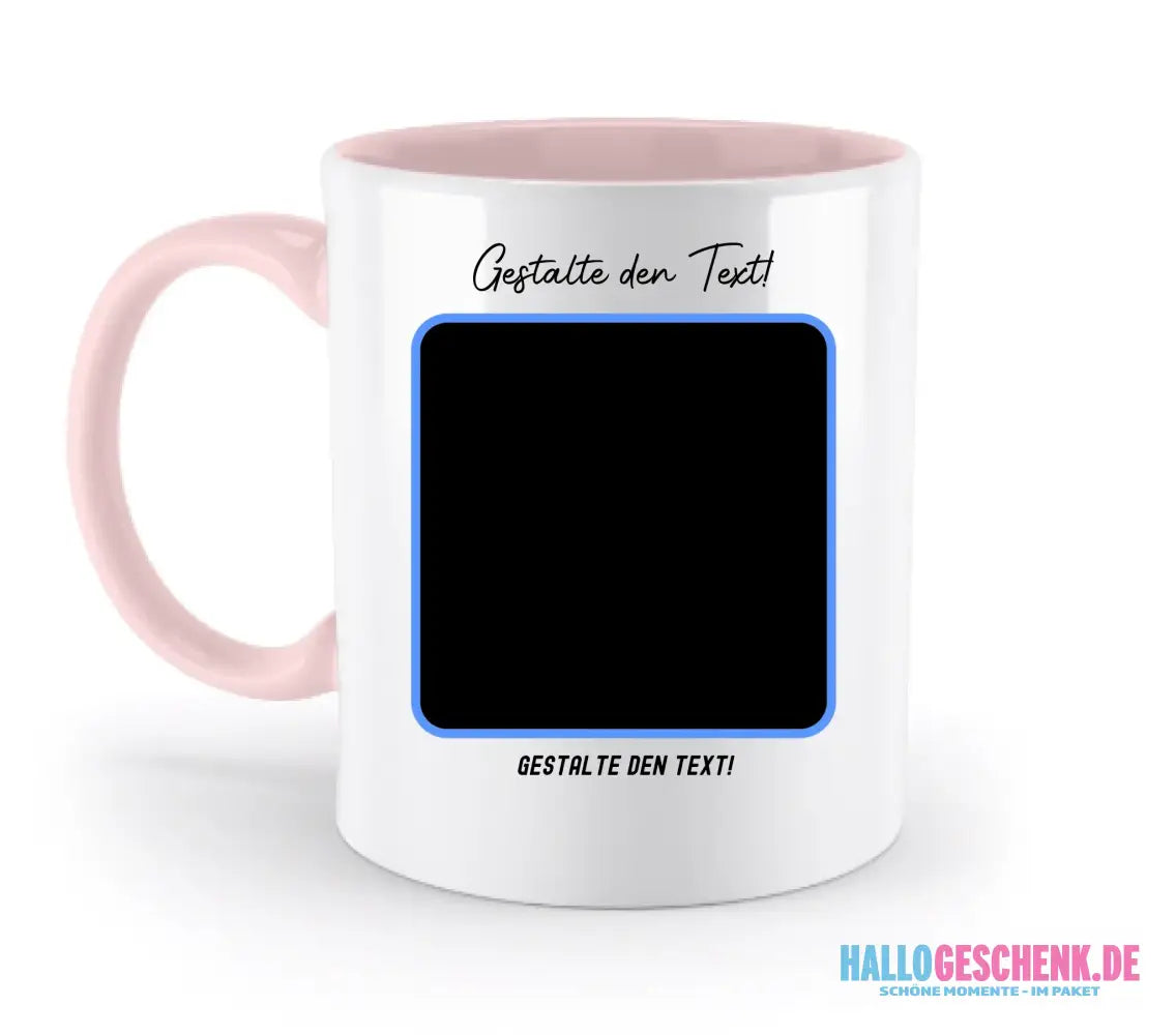KI-Effekt: Dein Foto im Gamers-Stil • diverse personalisierbare Artikel - zweifarbige Tasse / Powder-Pink / 330ml