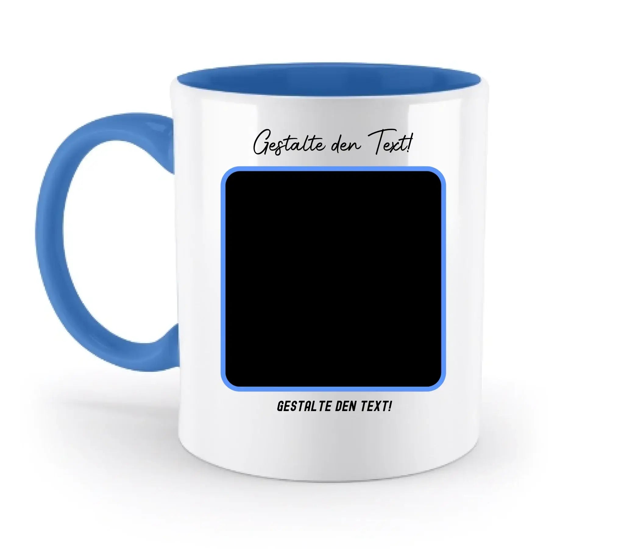 KI-Effekt: Dein Foto im Gamers-Stil • diverse personalisierbare Artikel - zweifarbige Tasse / Blue / 330ml - KI-Effekte