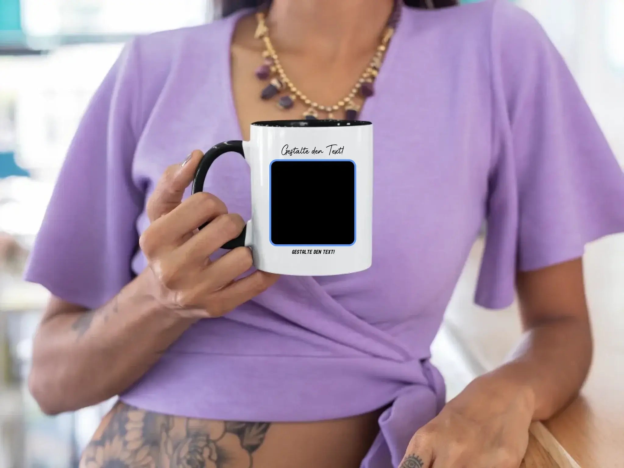 11-oz-color-rim-mug-mockup-of-a-tattooed-woman-leaning-on-a-bar-27841