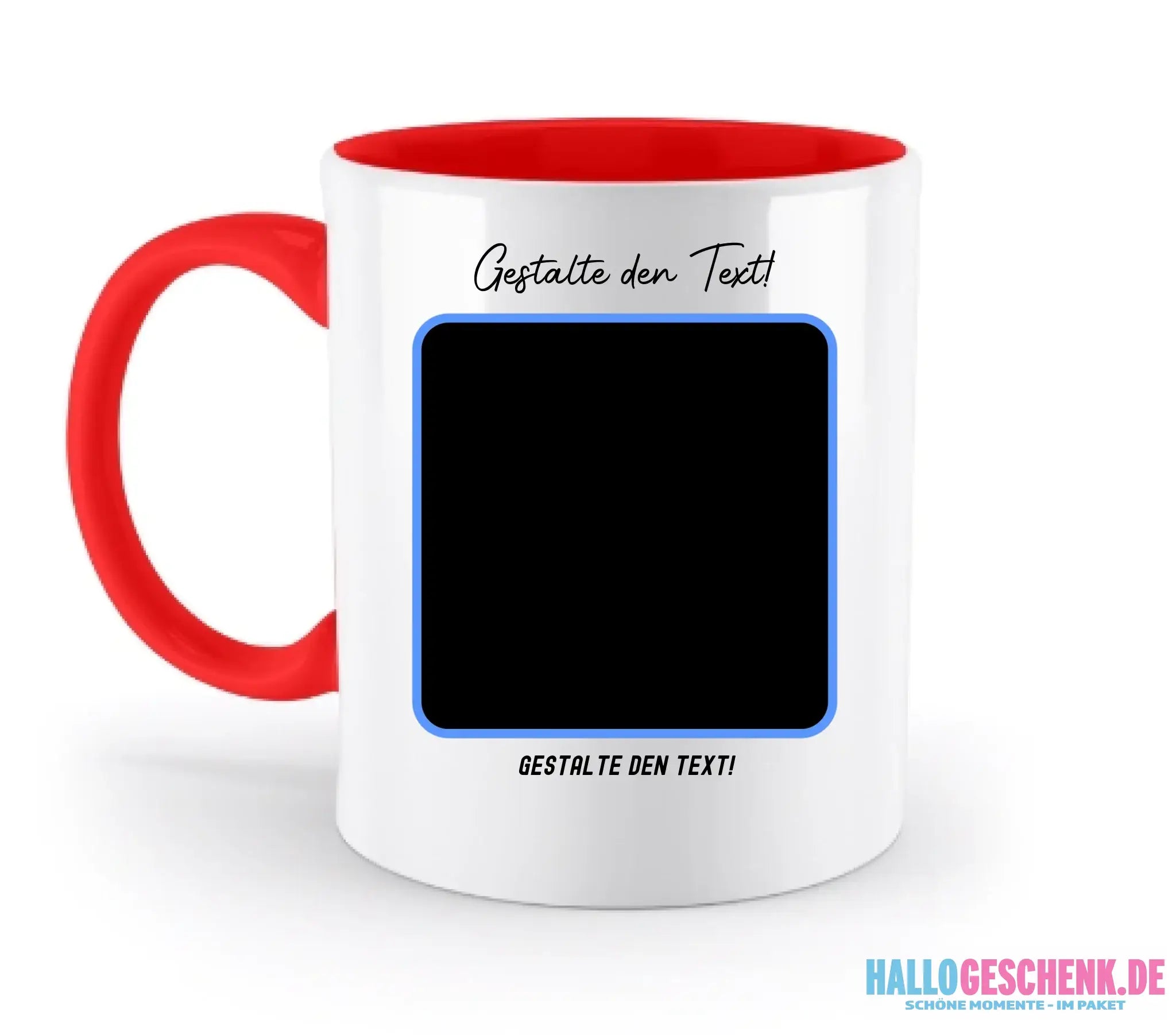 KI-Effekt: Dein Foto im Gamers-Stil • diverse personalisierbare Artikel - zweifarbige Tasse / Rubin-Red / 330ml