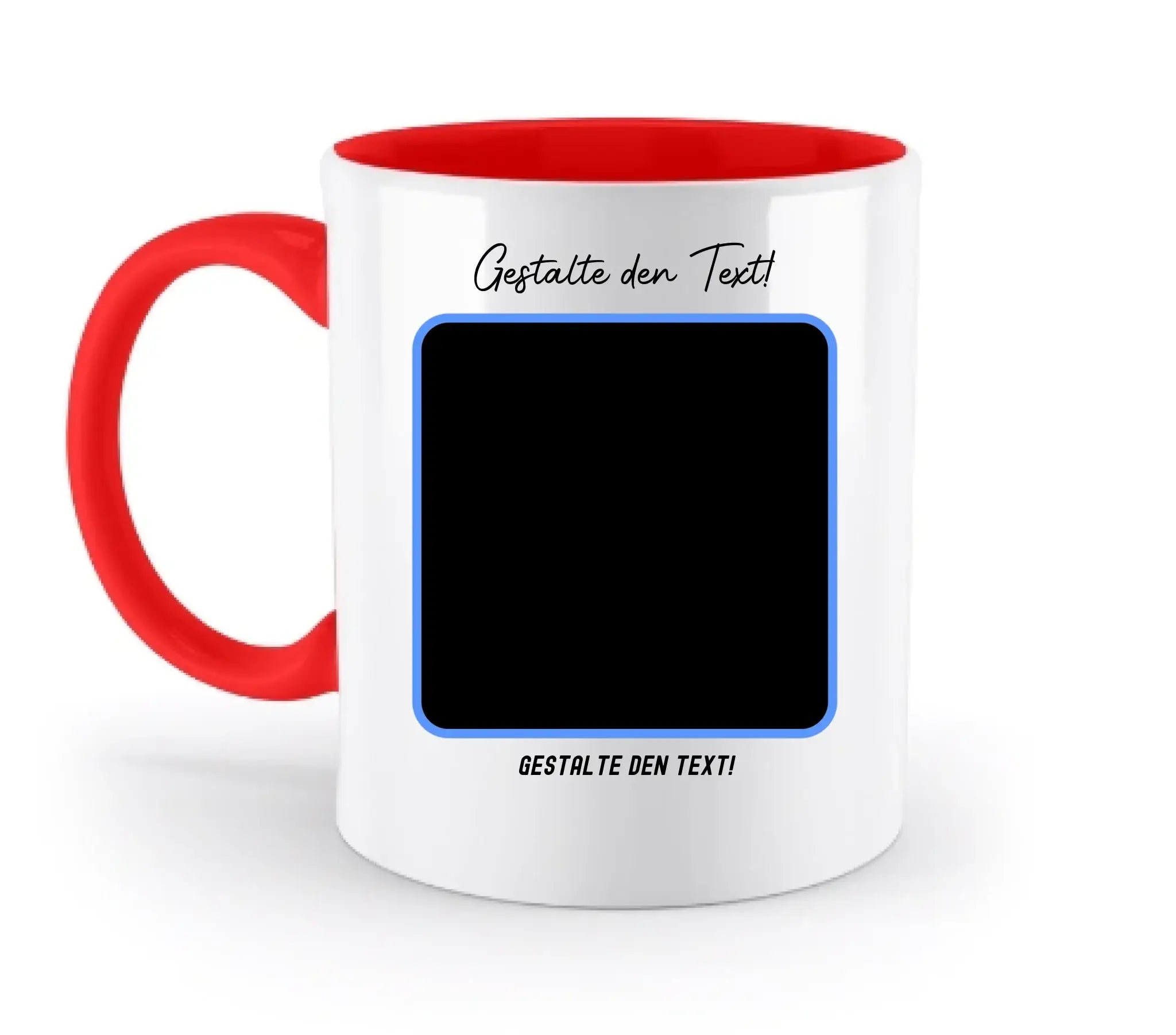 KI-Effekt: Dein Foto im Gamers-Stil • diverse personalisierbare Artikel - zweifarbige Tasse / Rubin-Red / 330ml