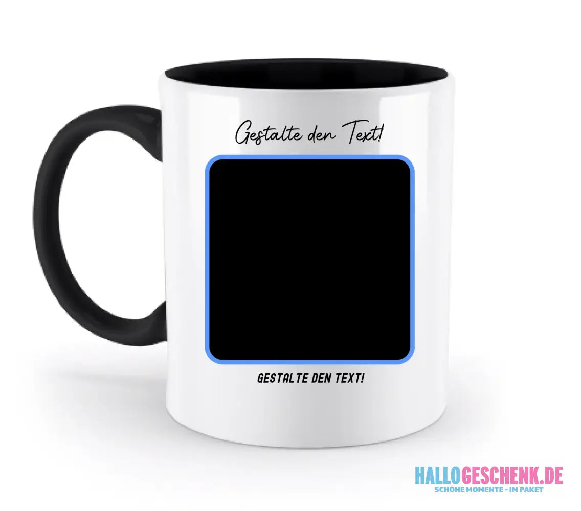 KI-Effekt: Dein Foto im Gamers-Stil • diverse personalisierbare Artikel - zweifarbige Tasse / Black / 330ml - KI-Effekte