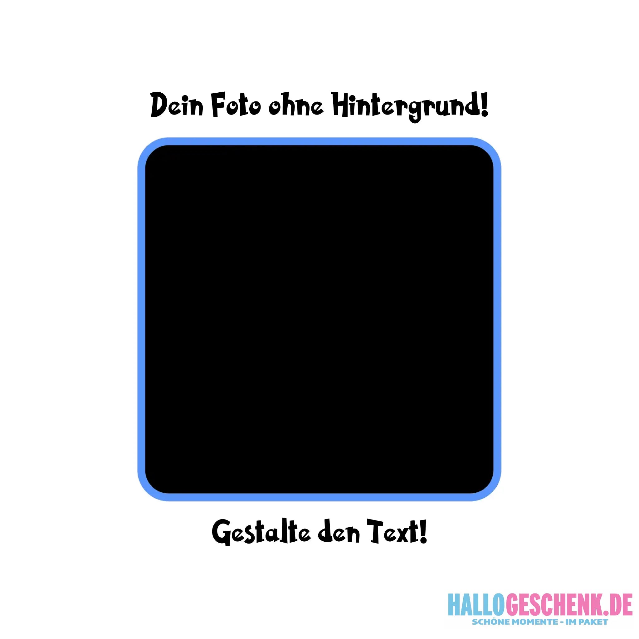 KI-Effekt: Dein Foto mit Hintergrundentferner • diverse personalisierbare Artikel - Sticker 20x20 cm / White / OneSize