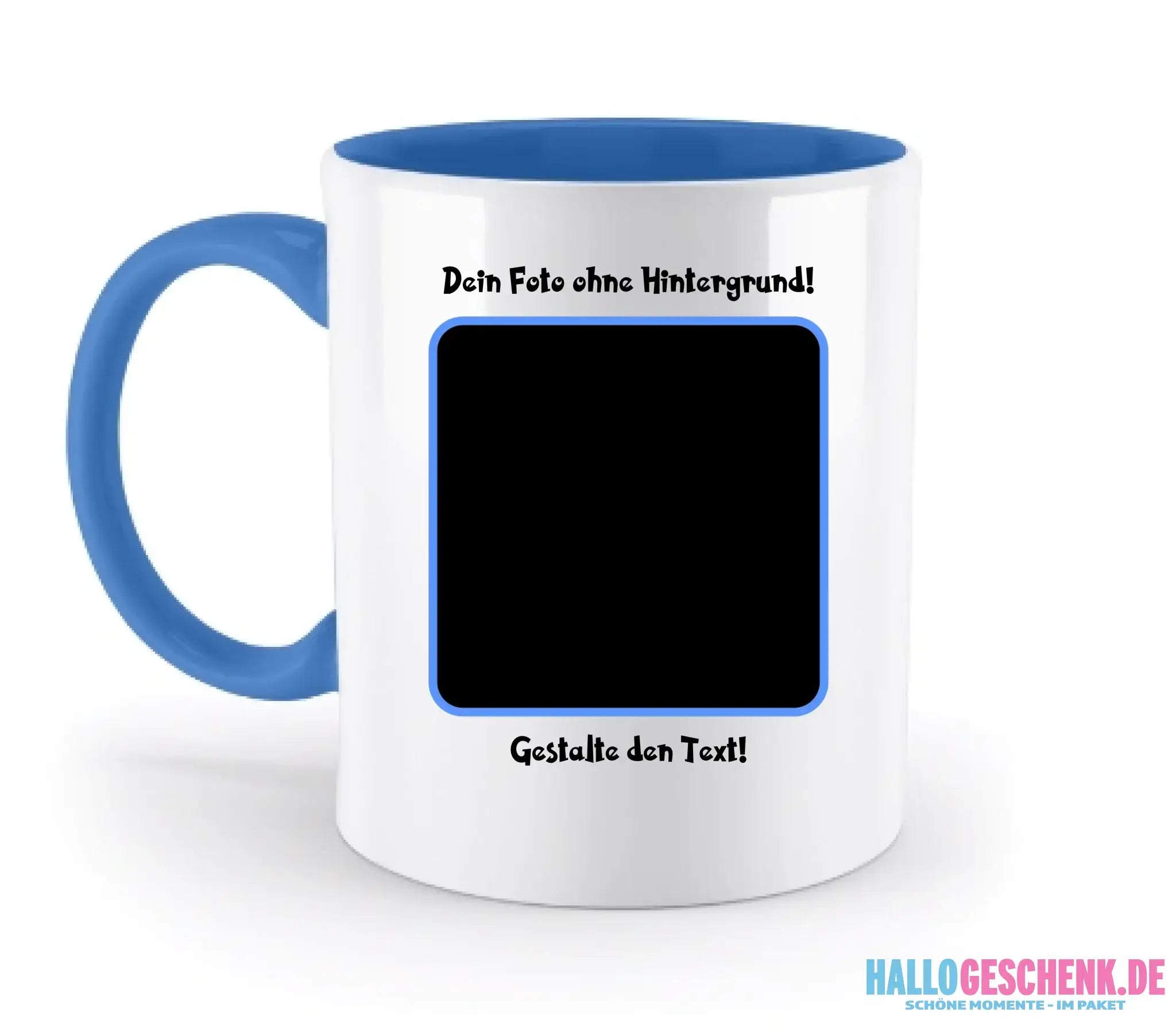 KI-Effekt: Dein Foto mit Hintergrundentferner • diverse personalisierbare Artikel - Tasse / Blue / 330ml - KI-Effekte