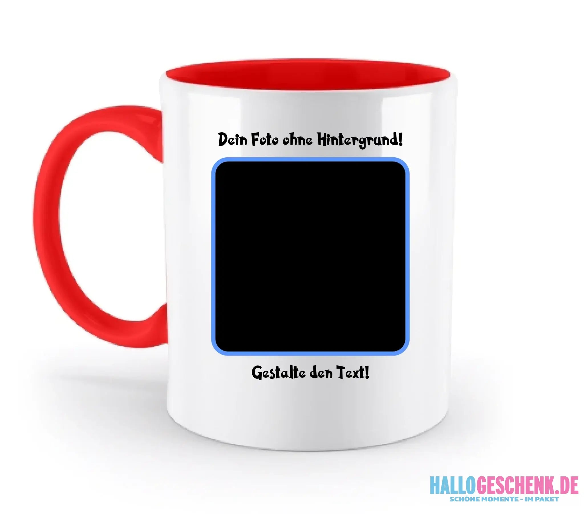 KI-Effekt: Dein Foto mit Hintergrundentferner • diverse personalisierbare Artikel - Tasse / Rubin-Red / 330ml