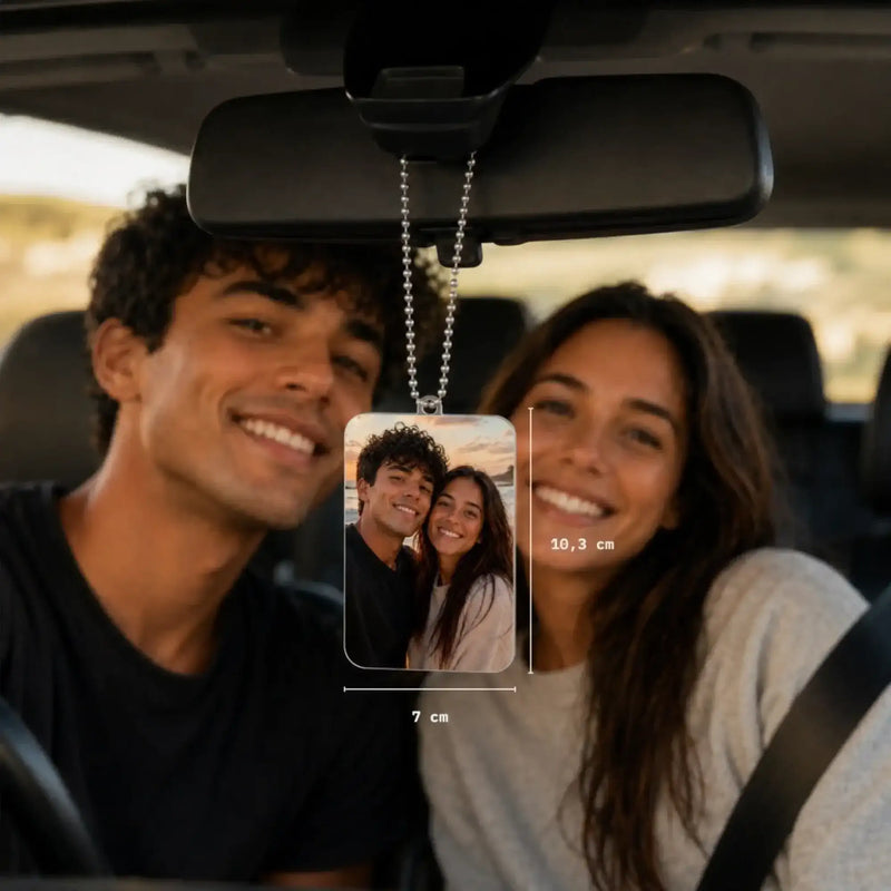 Cara Acryl-Anhänger Maßbild mit Ringrahmen